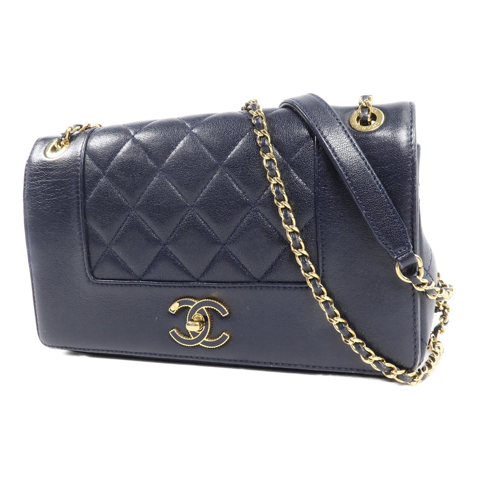 CHANEL 牛皮皮革Chain Shoulder Bag鏈帶肩背袋