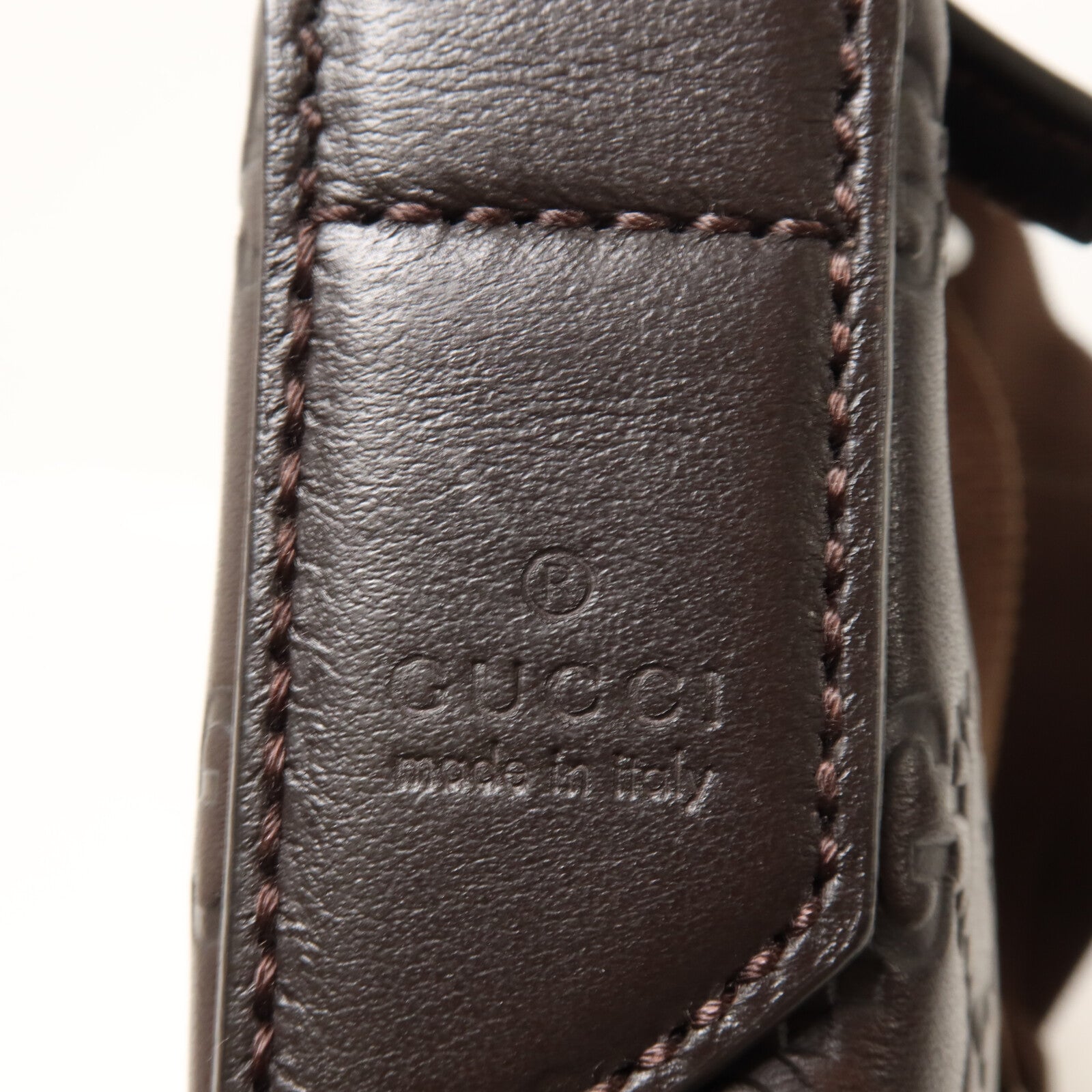 GUCCI 牛皮皮革Guccissima Mini Messenger肩背袋