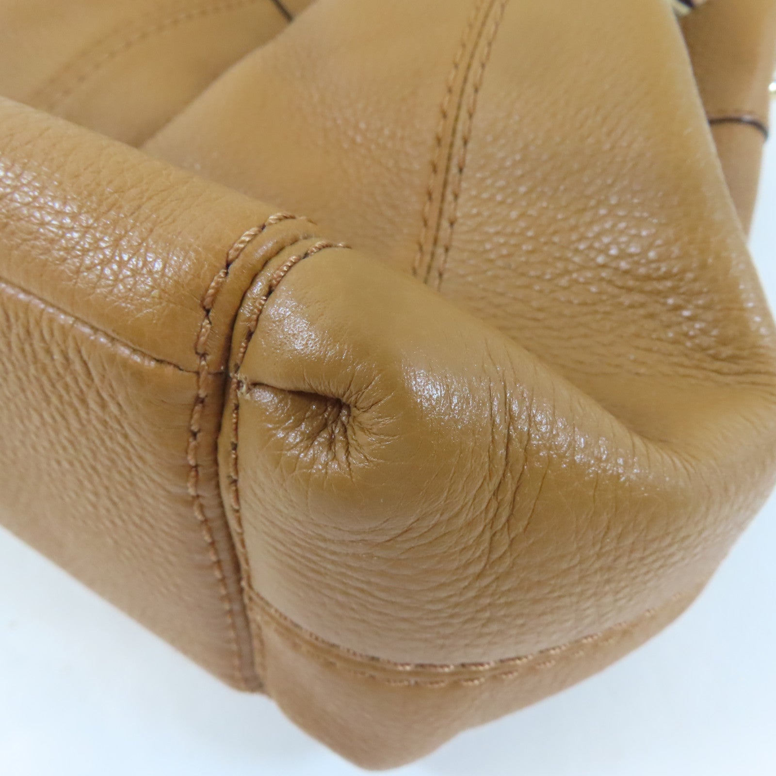 COACH 牛皮皮革Lexy Shoulder Bag金扣手挽肩背兩用袋啡色