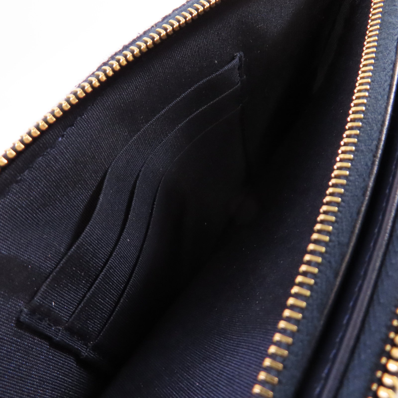 CHANEL 帆布WOC Wallet On Chain Shoulder Bag金扣鏈帶肩背袋深藍色