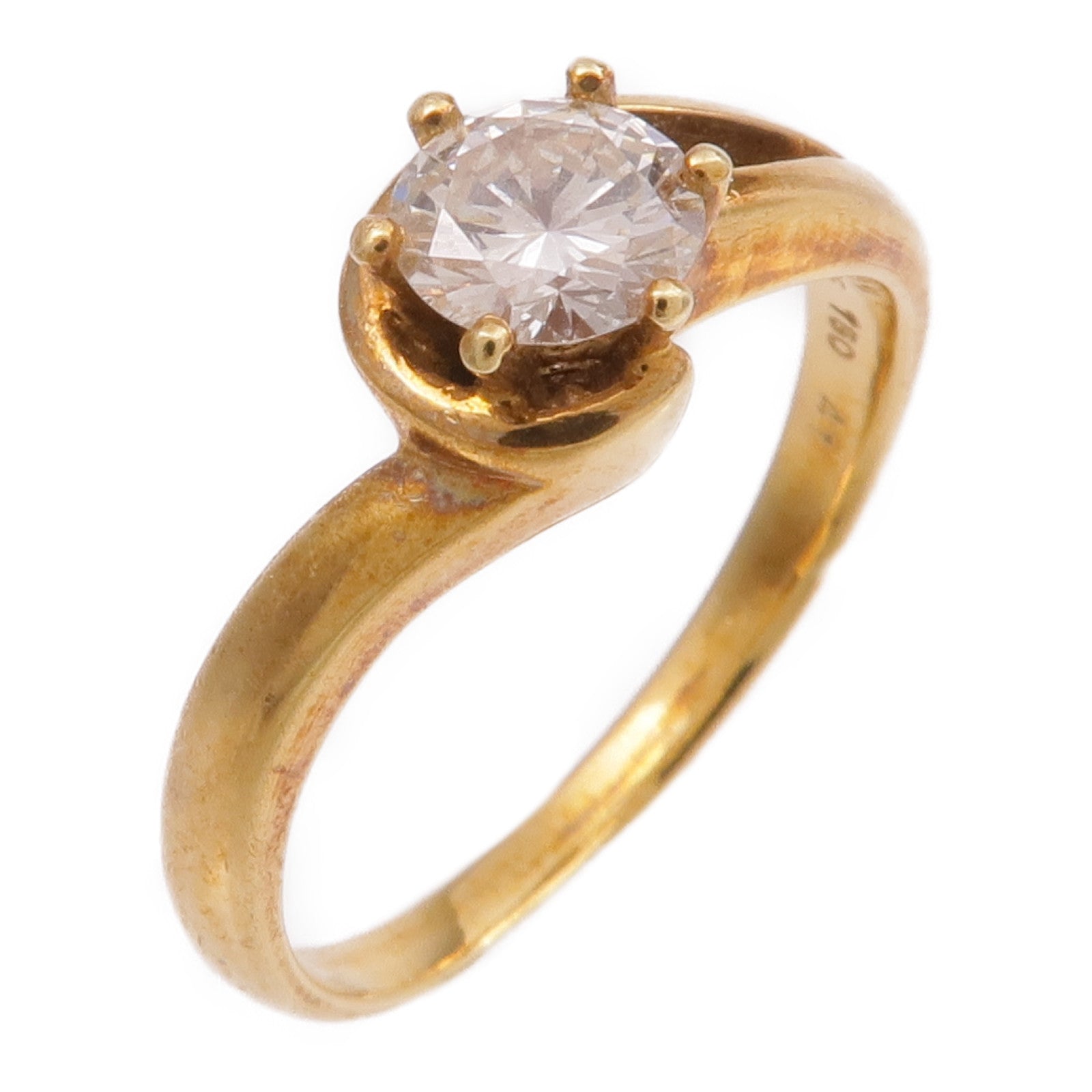 JEWELRY 【激減優惠】18K黃金Diamond Ring鑽石戒指US#5.5