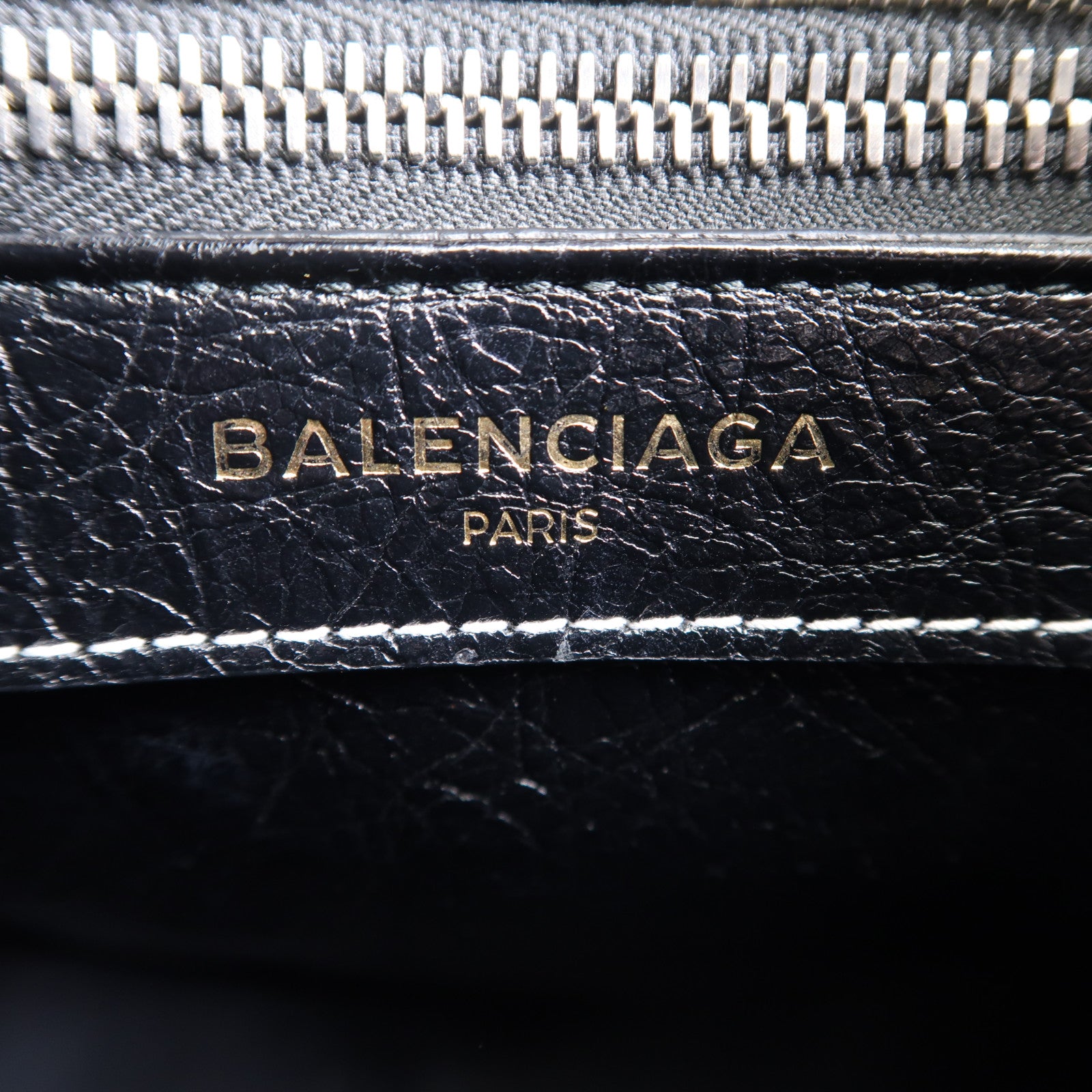 BALENCIAGA 牛皮皮革Bazzaar銀扣手挽肩背兩用袋