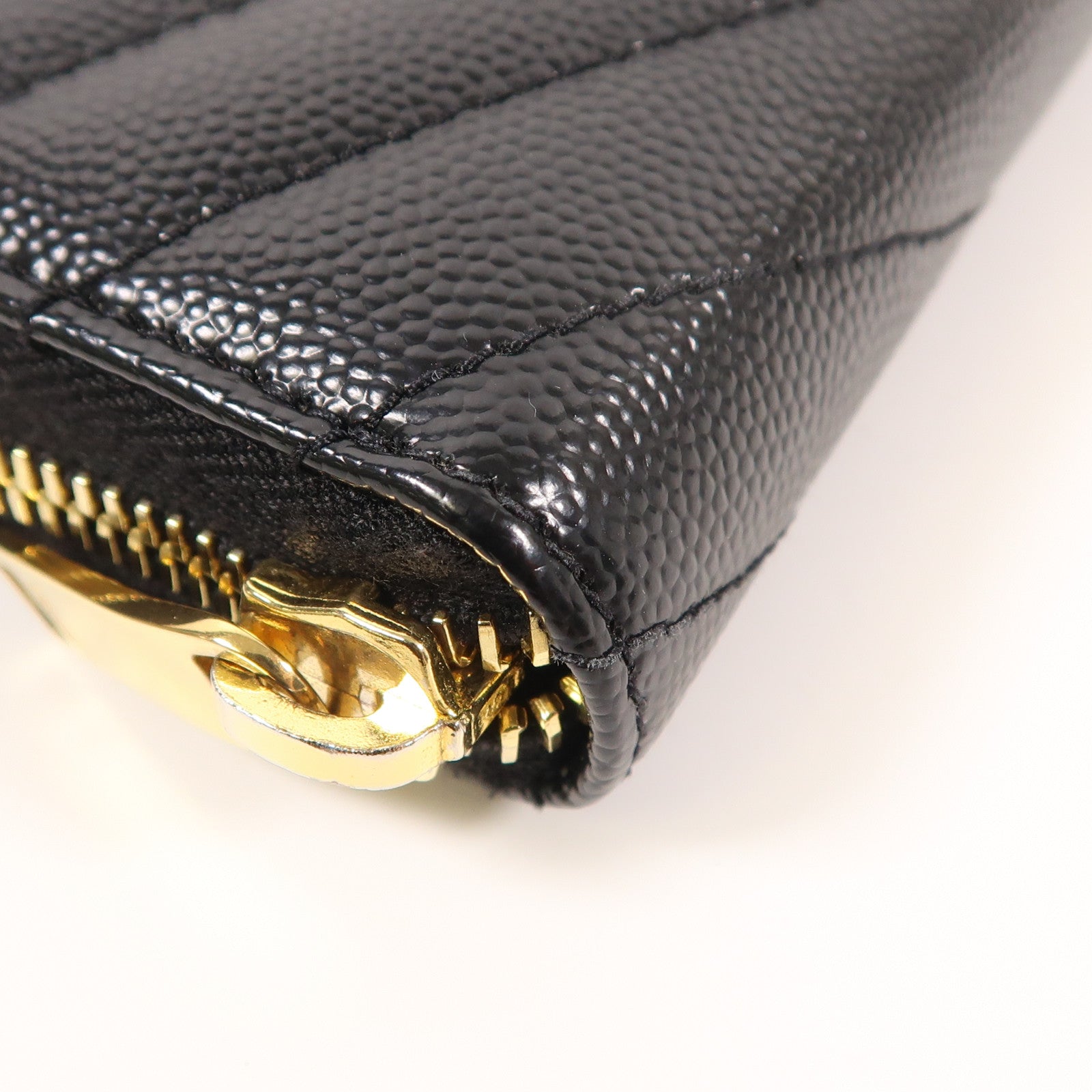 SAINT LAURENT 牛皮皮革Long Wallet金扣長錢包
