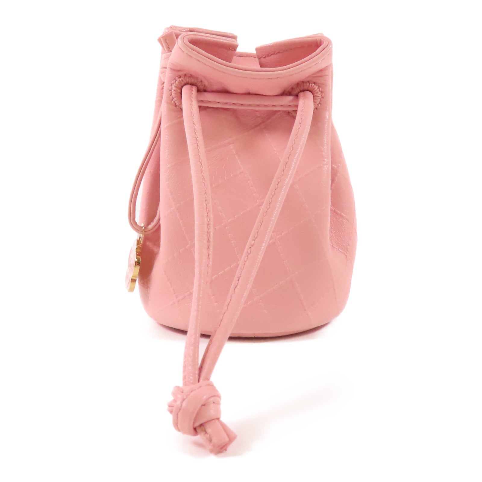 CHANEL CC GHW Pouch Lambskin Leather Pink