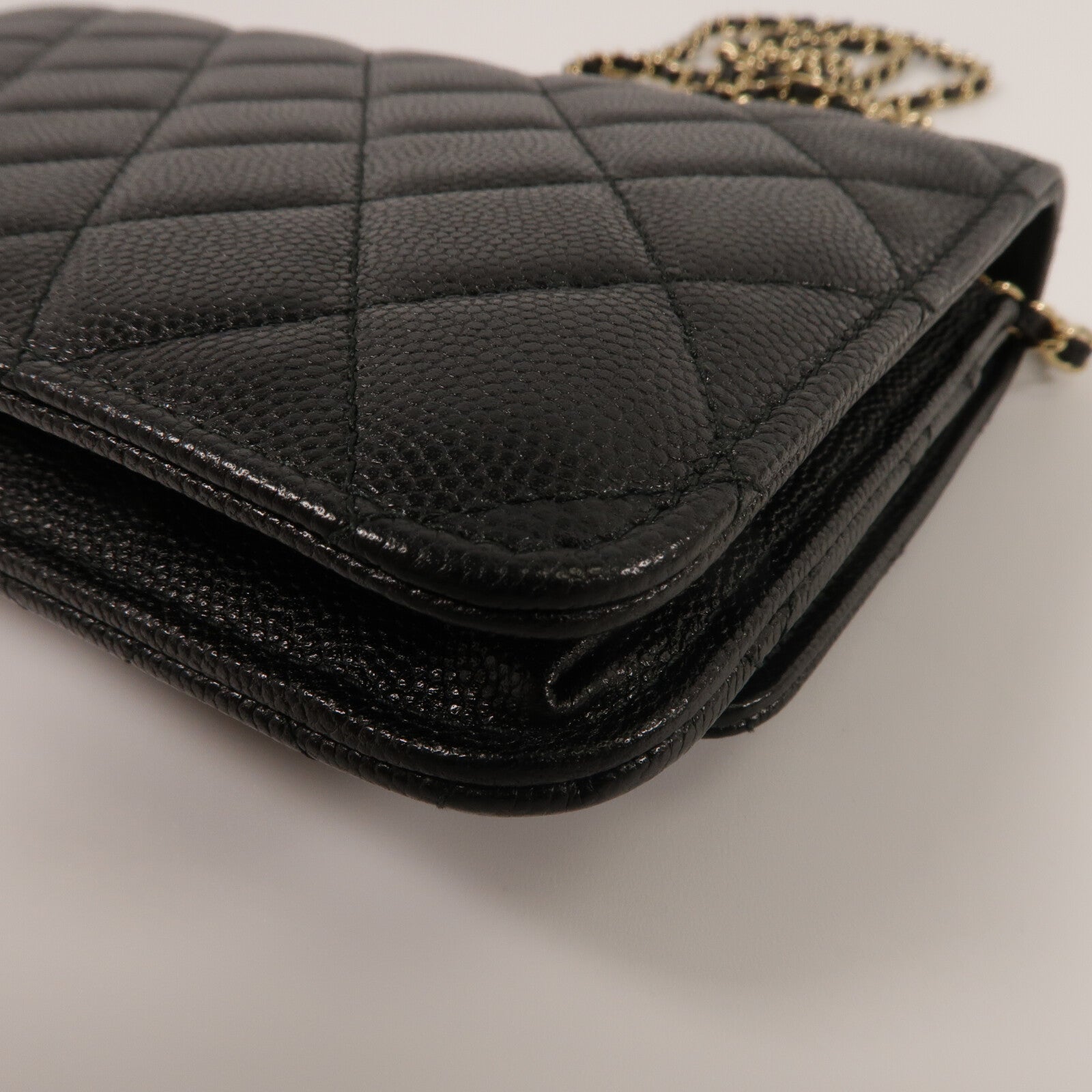CHANEL 牛皮皮革Golden Class Double CC Wallet On Chain鏈帶肩背袋