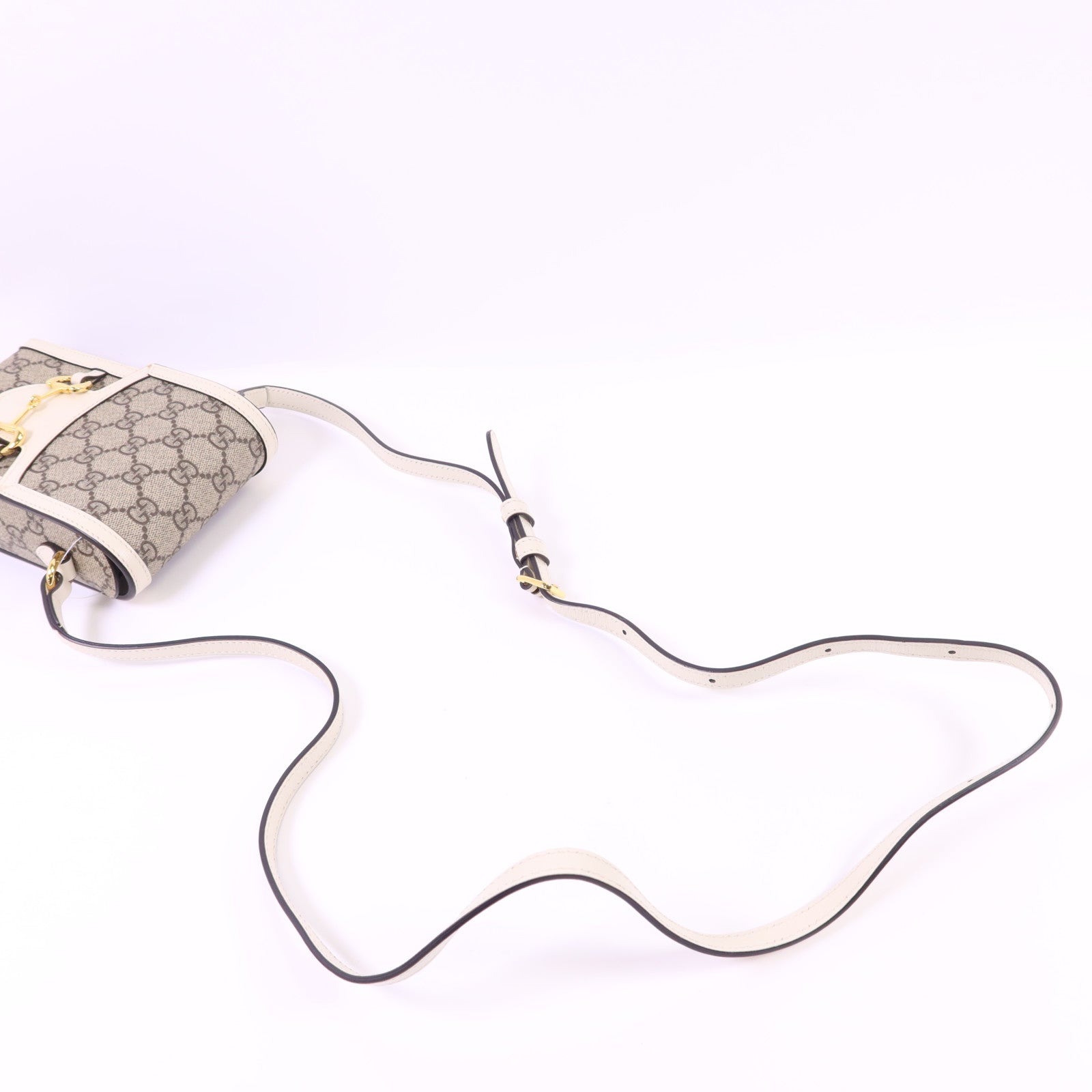 GUCCI 塗層帆布Horsebit 1955 Mini金扣肩背袋