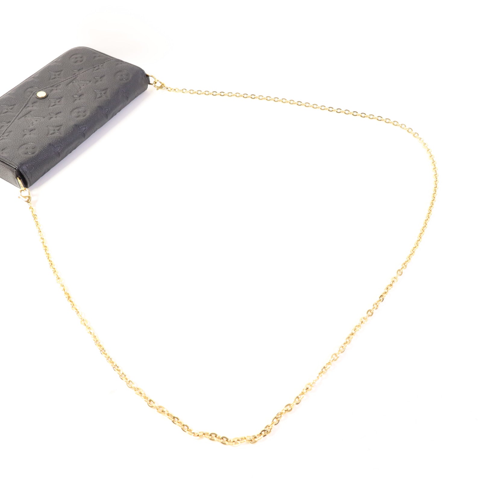 LOUIS VUITTON Monogram Empreinte Felicie Pochette金扣肩背袋