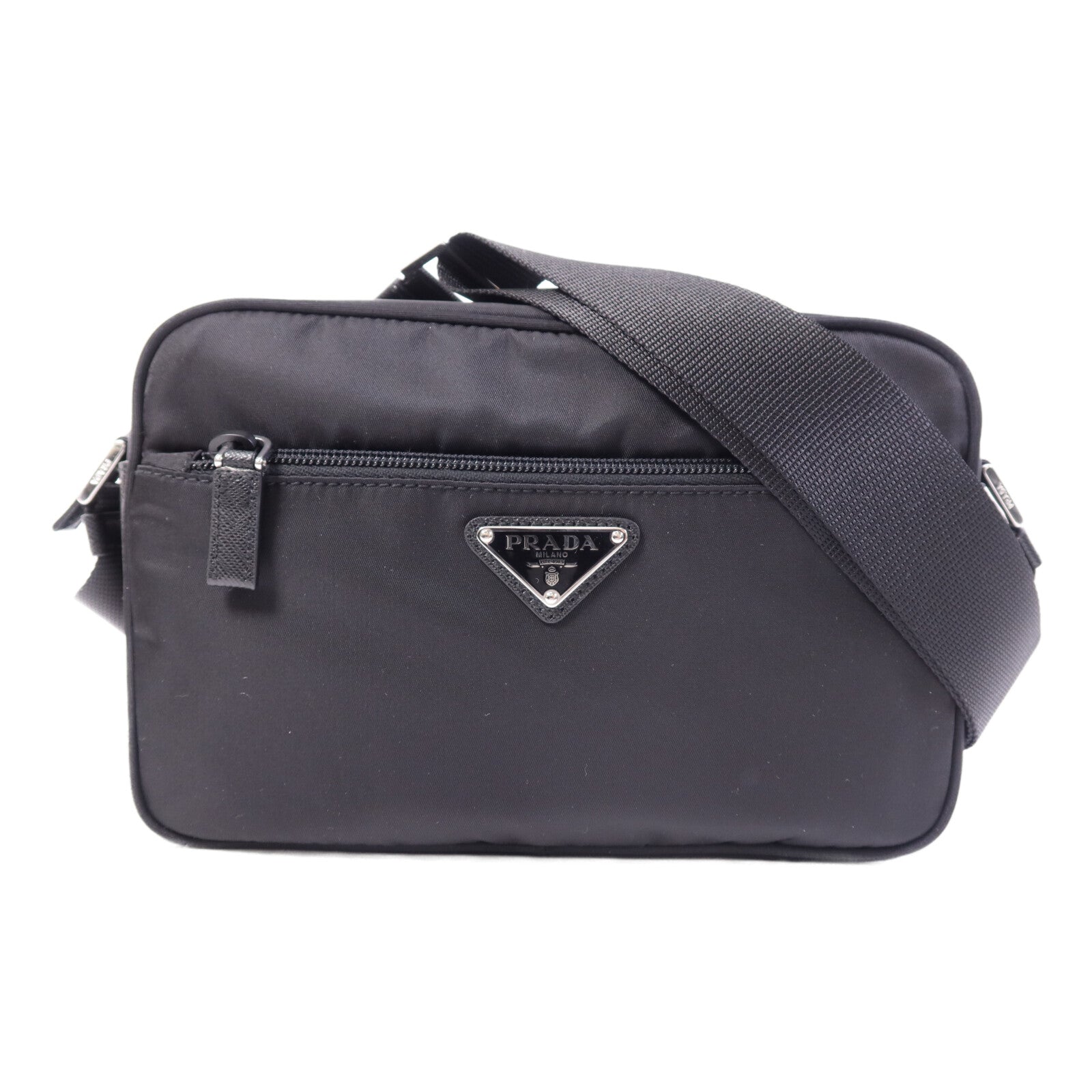 PRADA 尼龍Shoulder Bag銀扣肩背袋