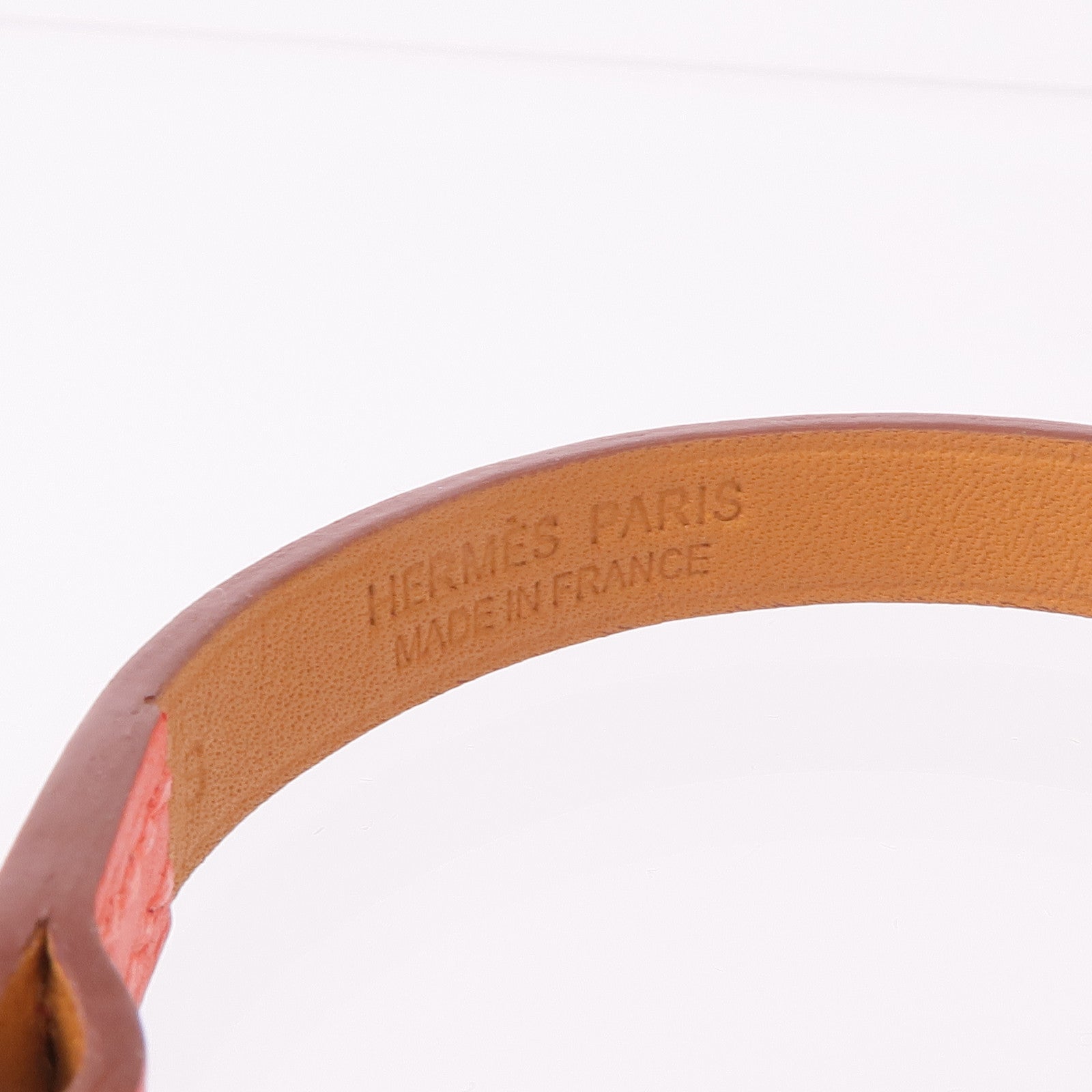 HERMES 【激減優惠】Swift皮革Rivale Mini Bracelet金扣手帶Rose Jaipur