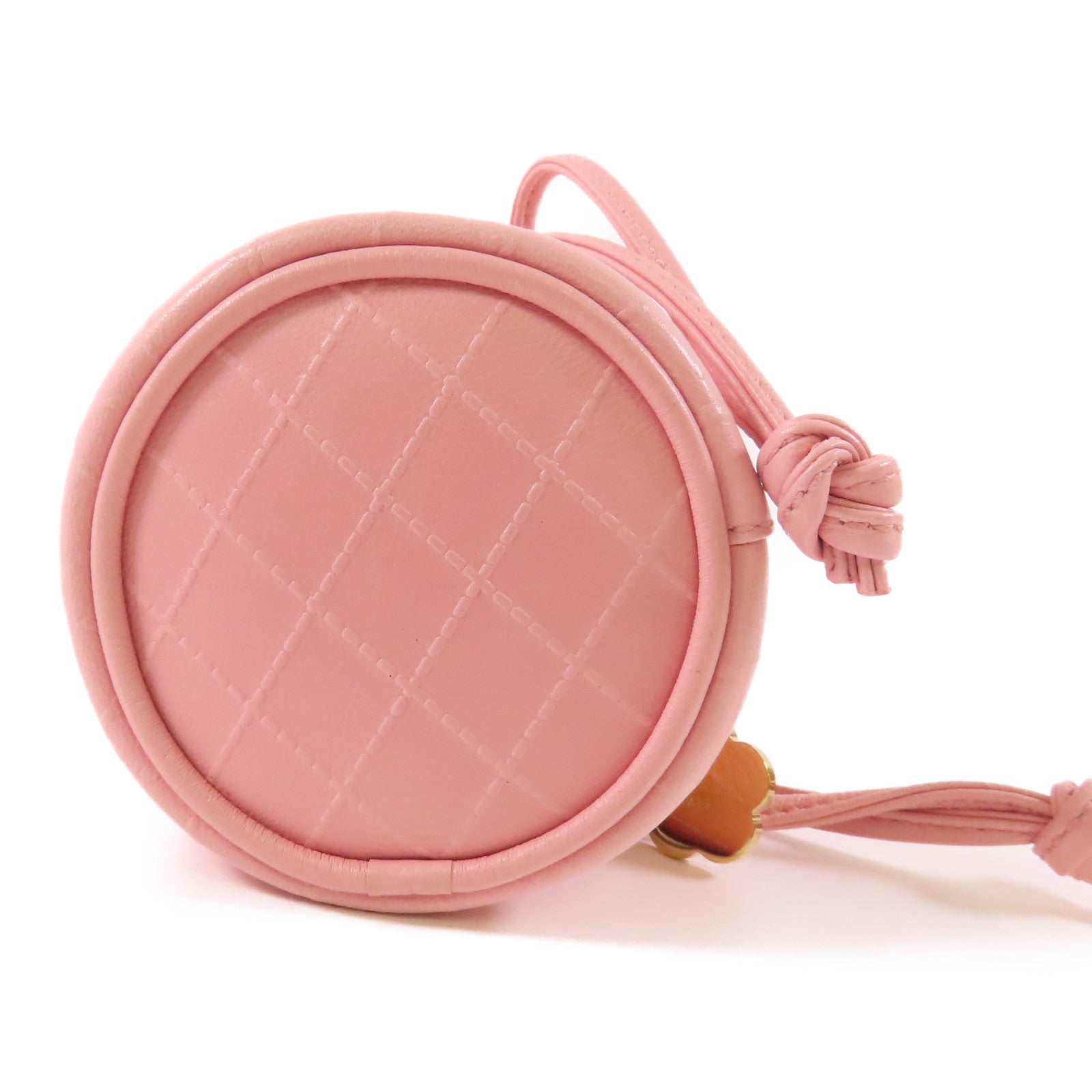 CHANEL CC GHW Pouch Lambskin Leather Pink