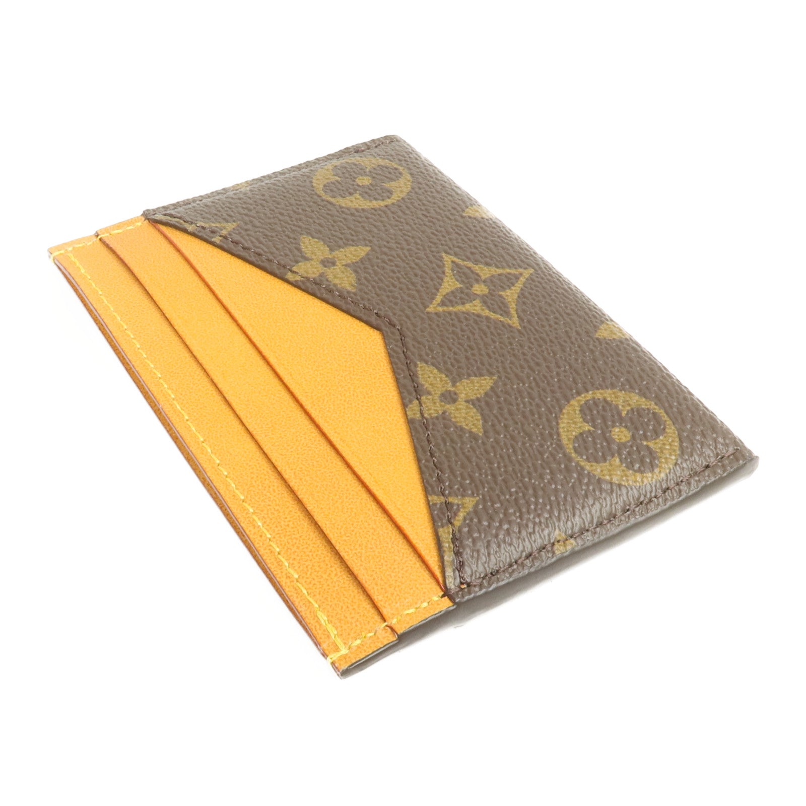 LOUIS VUITTON Monogram/皮革Triple Card Holder卡片套