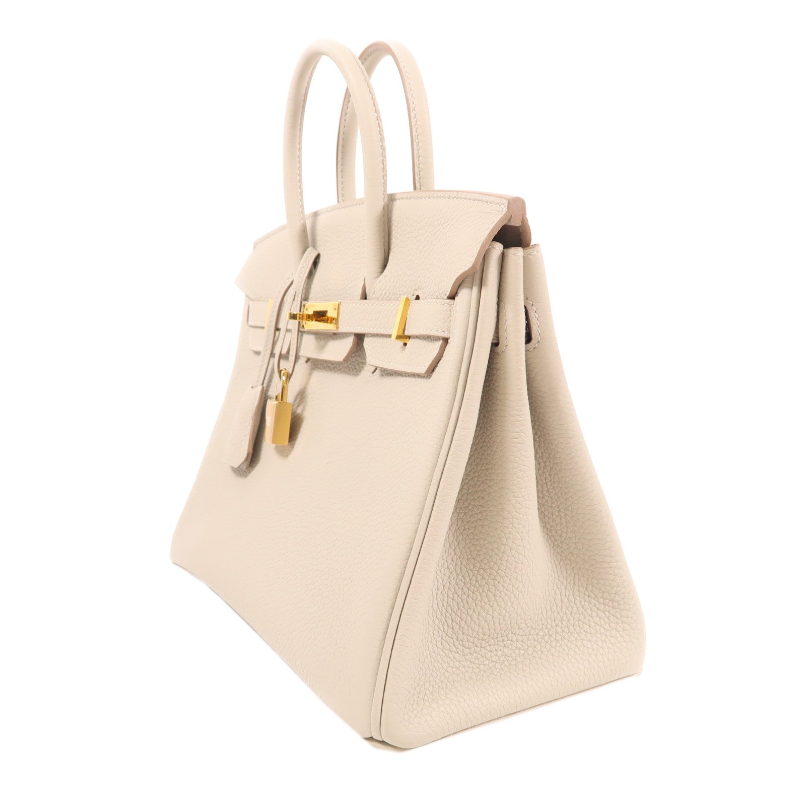 HERMES Togo皮革Birkin 25金扣手挽袋Gris Perle淺灰色