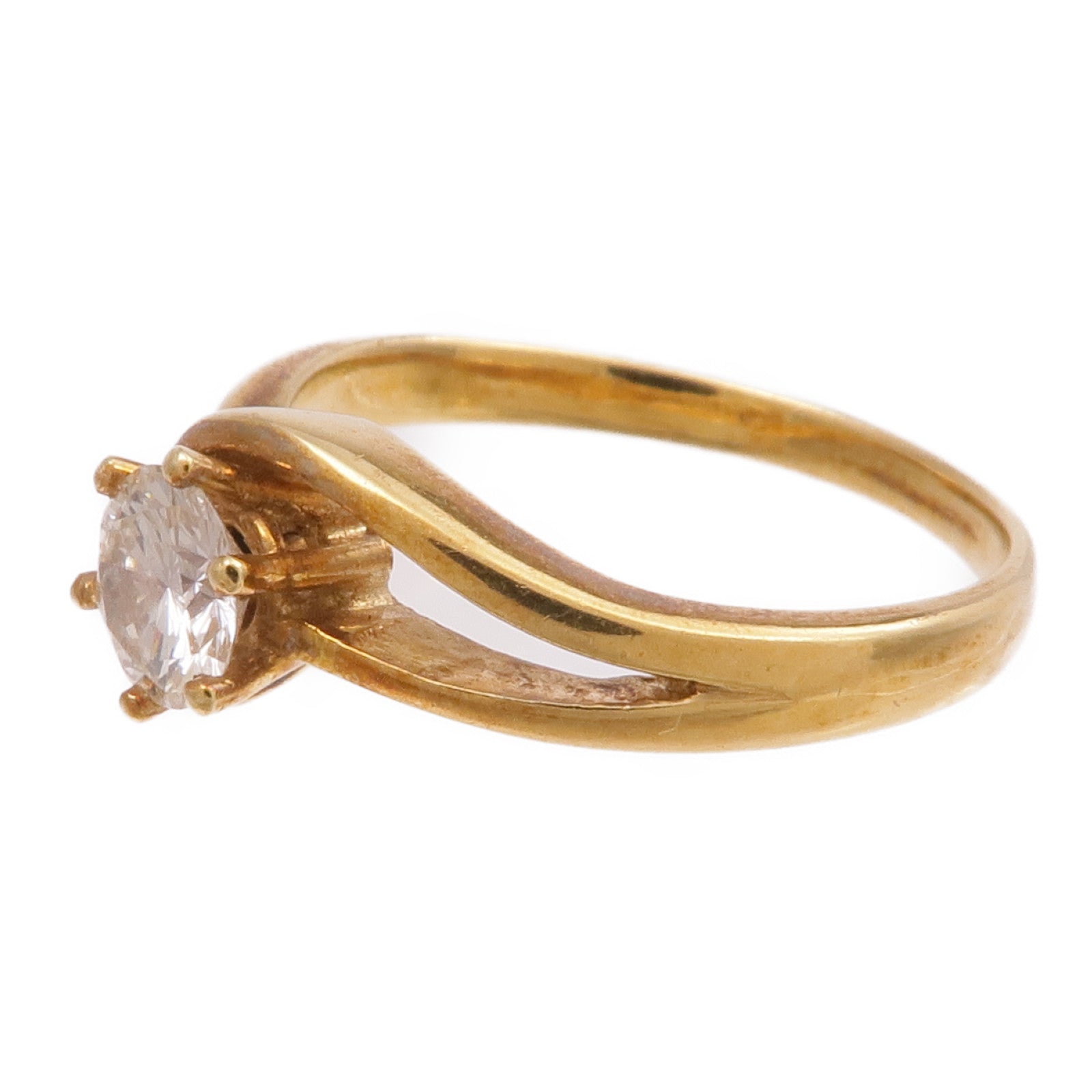 JEWELRY 【激減優惠】18K黃金Diamond Ring鑽石戒指US#5.5