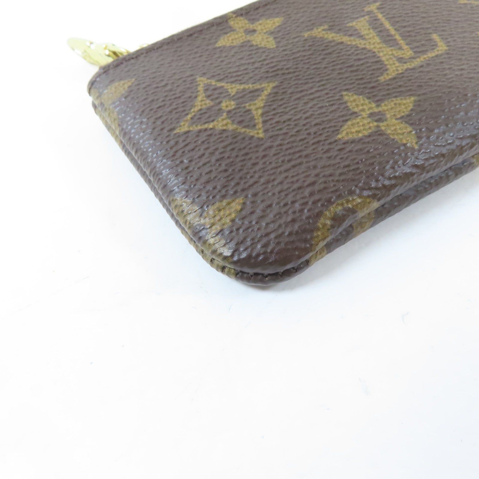 LOUIS VUITTON Monogram Coin Case金扣零錢包啡色