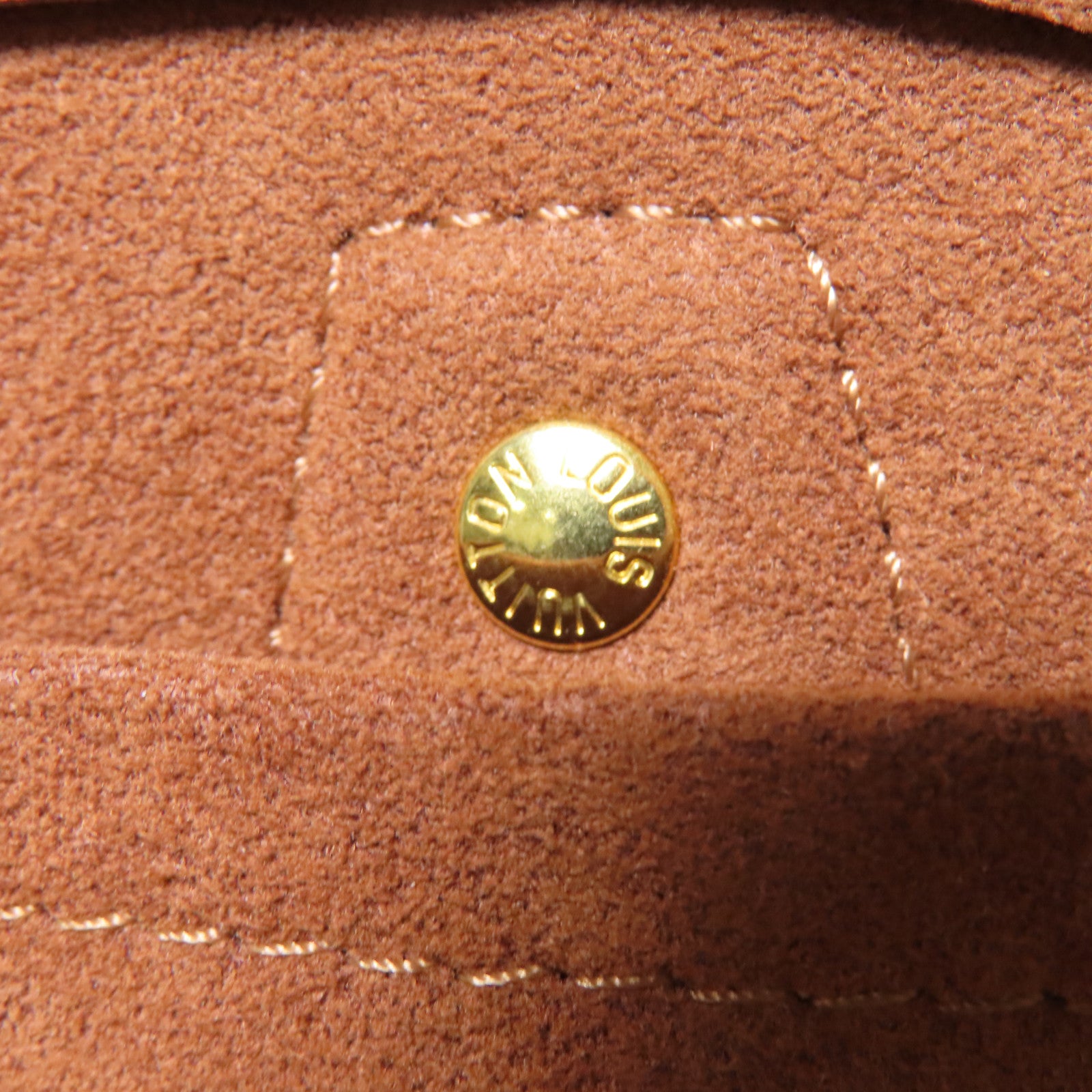 LOUIS VUITTON Monogram Empreinte Neo Alma BB金扣手挽肩背兩用袋米色