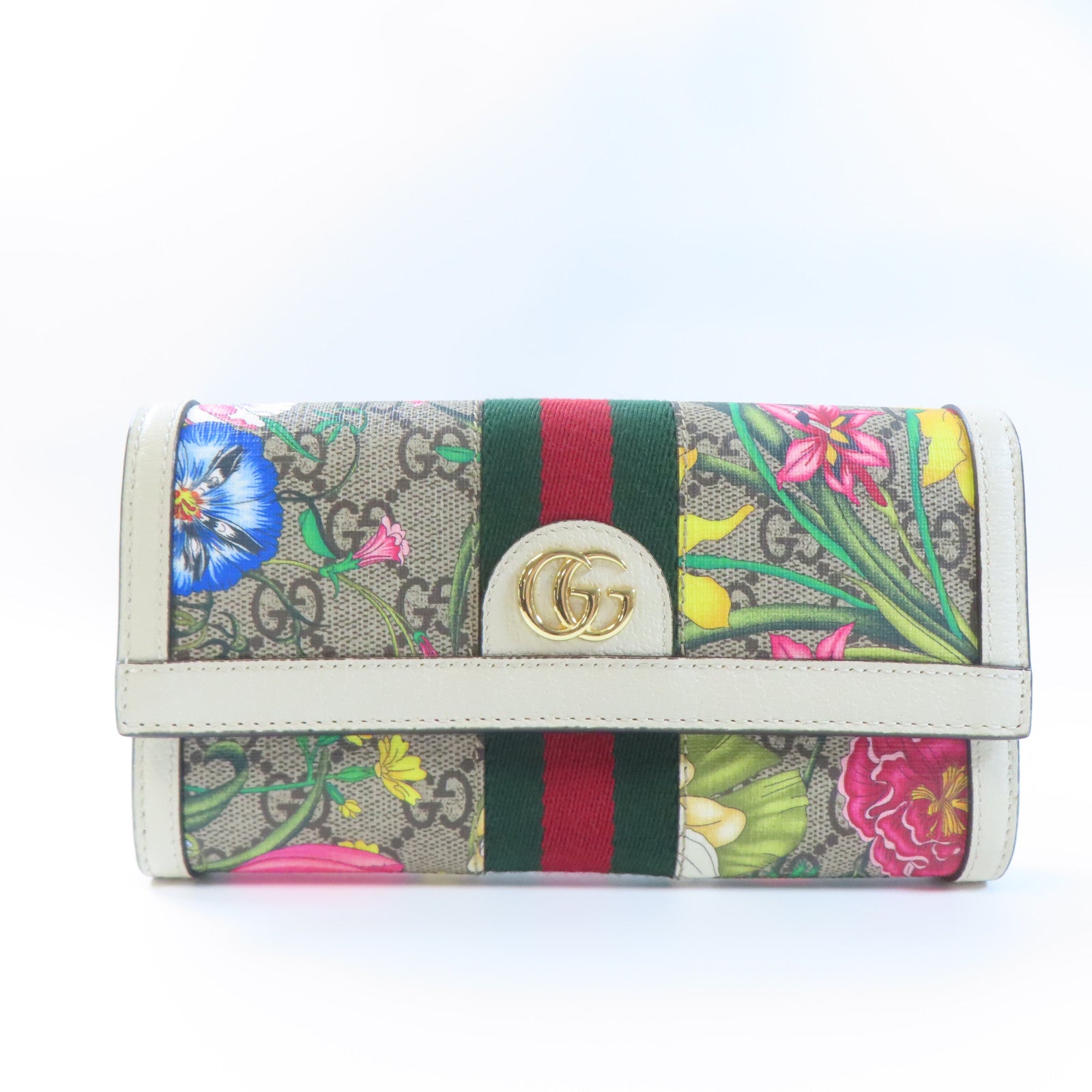 GUCCI 塗層帆布Long Wallet金扣長錢包多色