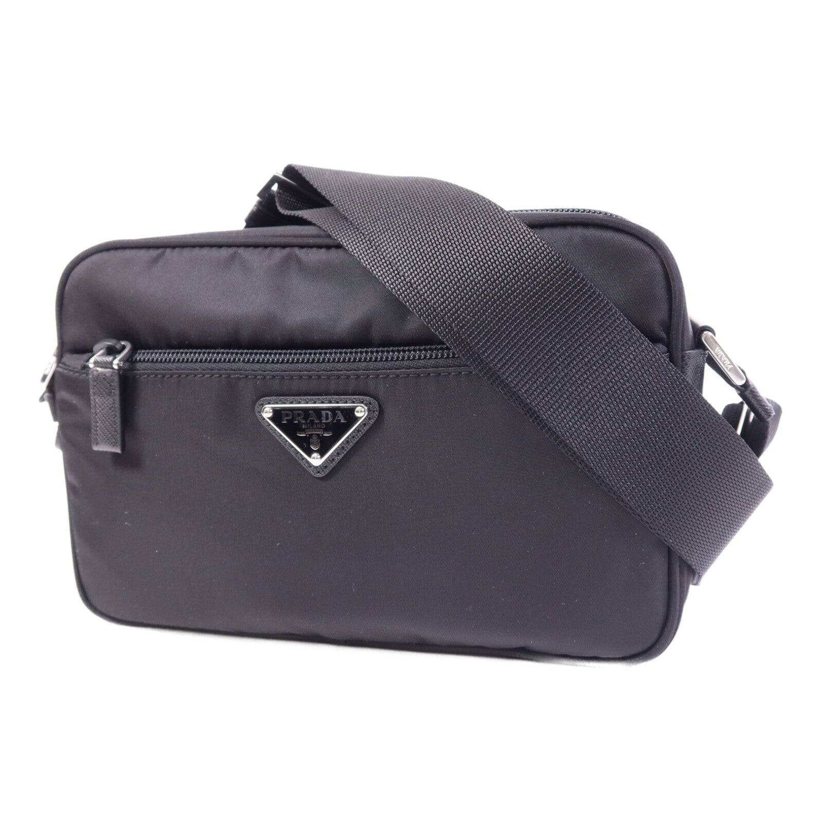PRADA 尼龍Shoulder Bag銀扣肩背袋