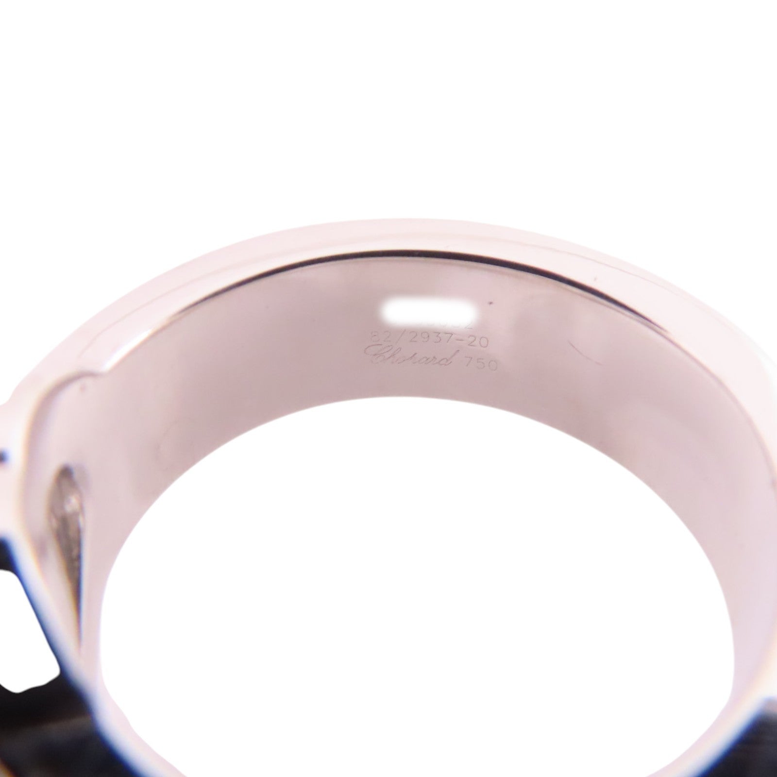Chopard 18K白金/鑽石Happy Diamonds Heart Ring戒指US#5