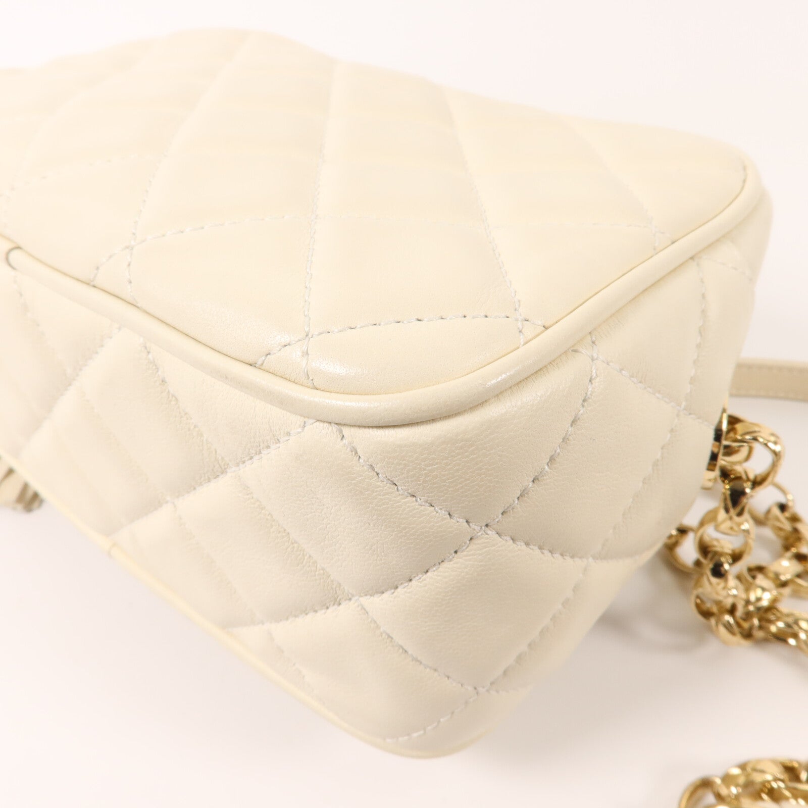 CHANEL 羊皮皮革Camera Bag鏈帶肩背袋