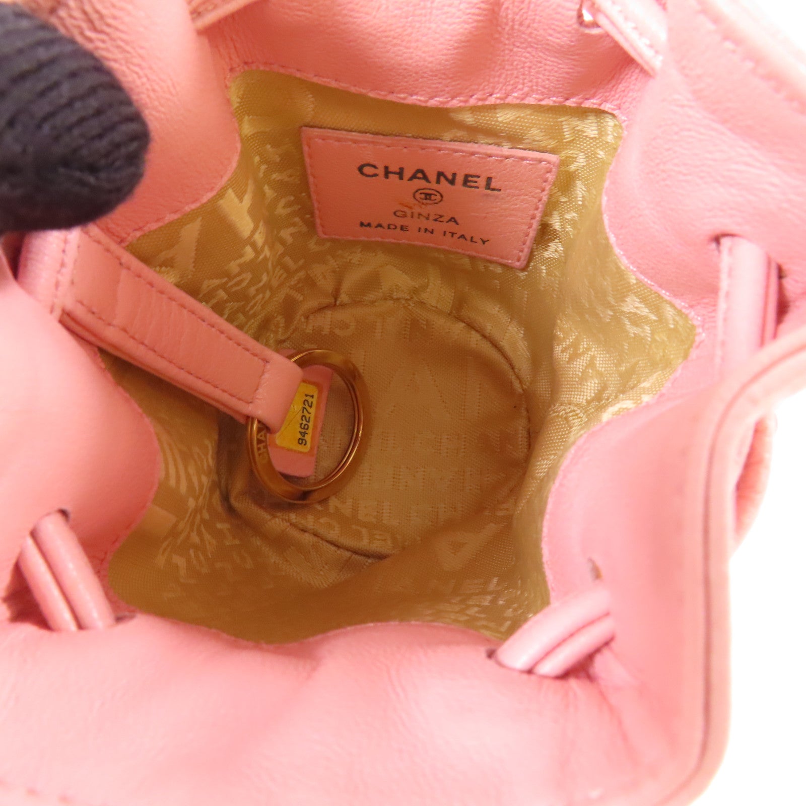 CHANEL CC GHW Pouch Lambskin Leather Pink