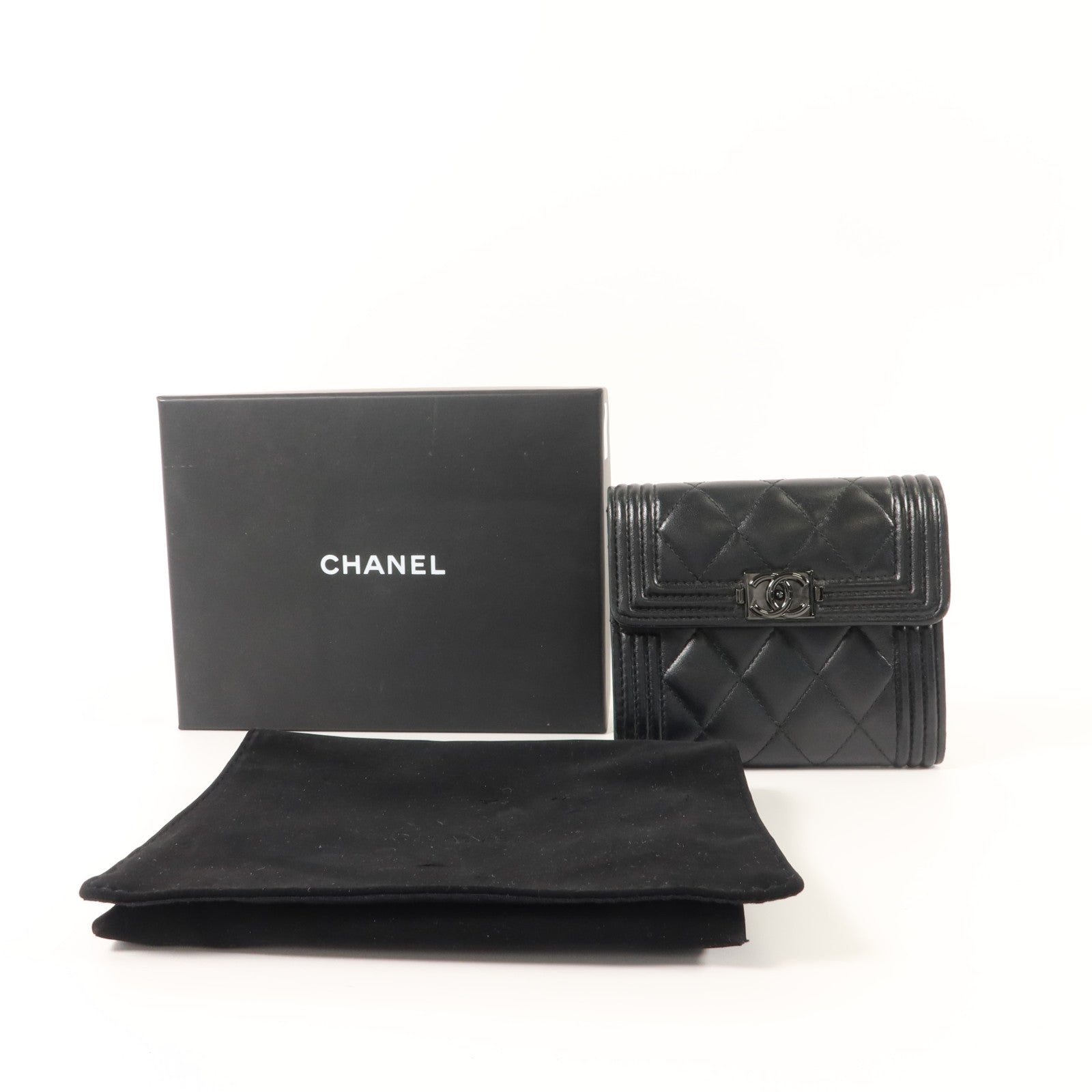 CHANEL 羊皮皮革Boy Chanel Flap Wallet錢包