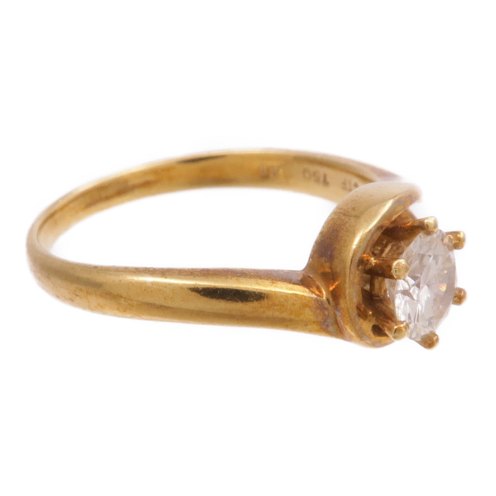 JEWELRY 【激減優惠】18K黃金Diamond Ring鑽石戒指US#5.5