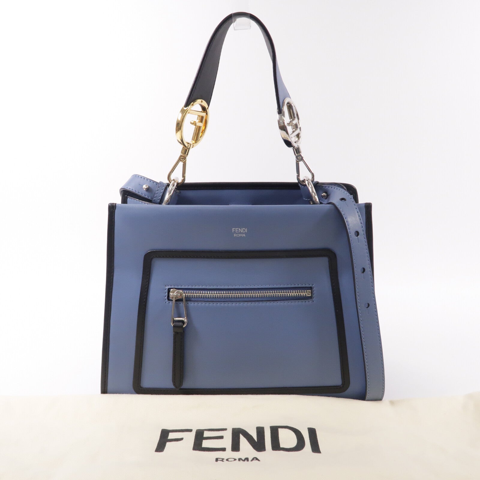 FENDI 牛皮皮革Runaway手挽肩背兩用袋
