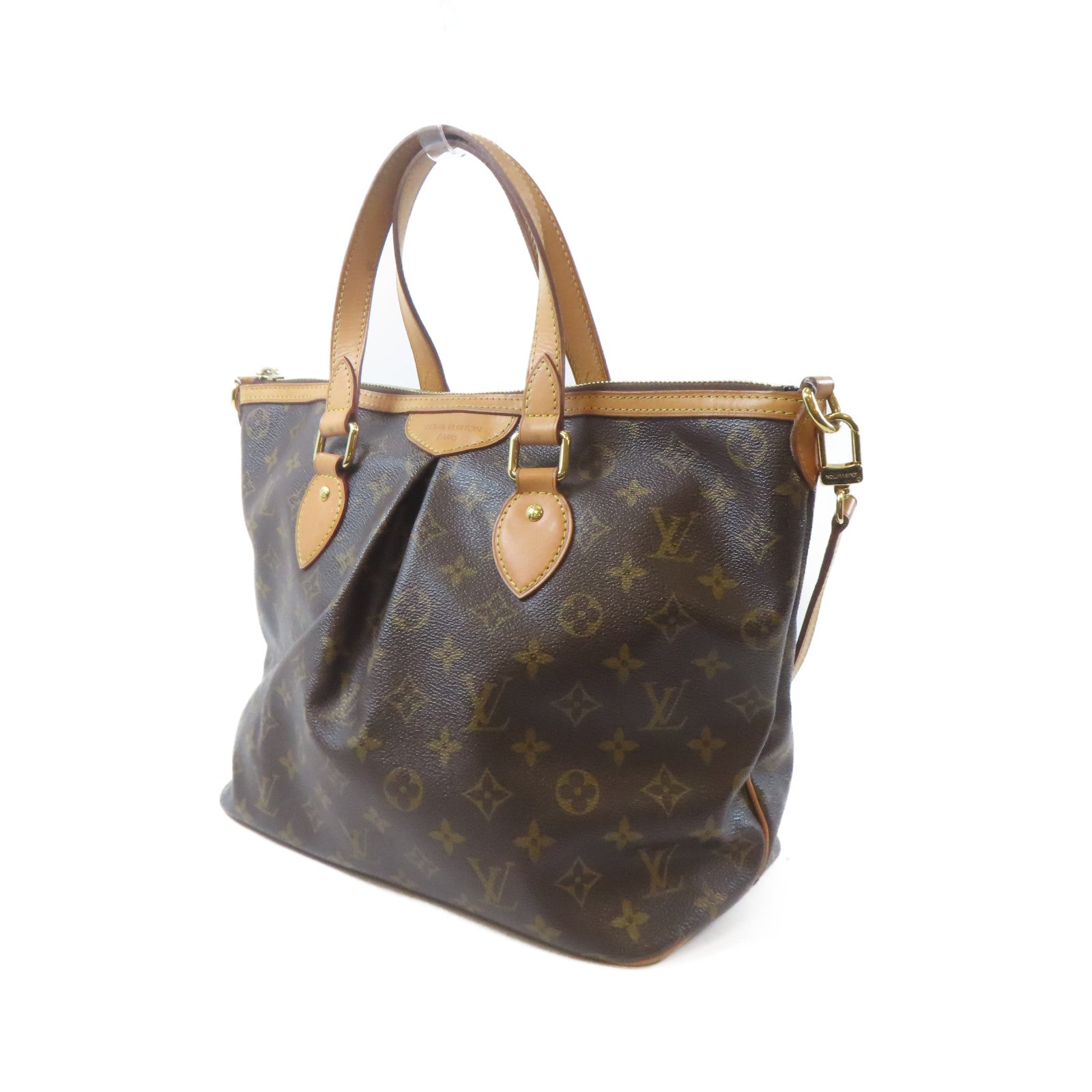 LOUIS VUITTON Monogram Palermo PM金扣手挽肩背兩用袋啡色