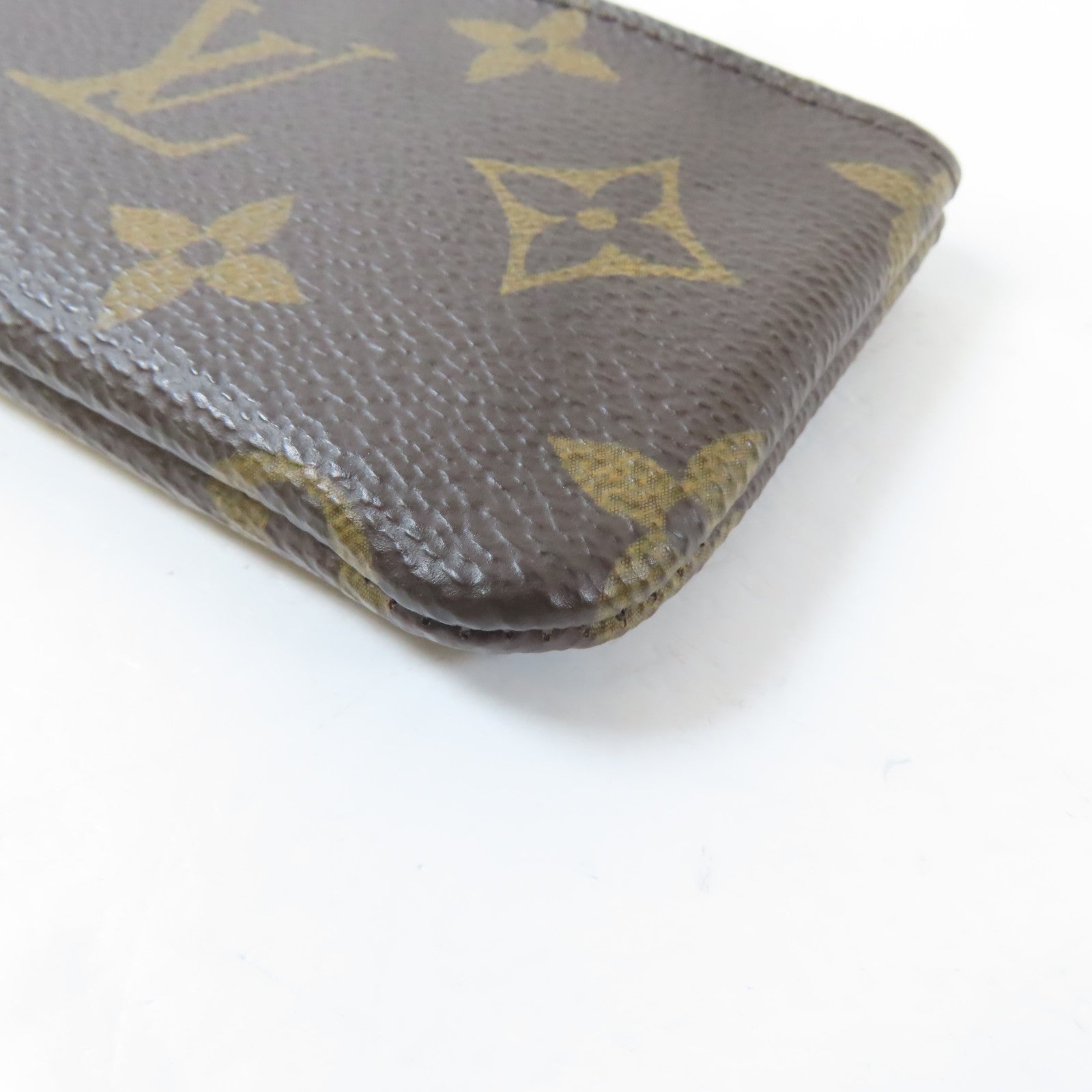 LOUIS VUITTON Monogram Coin Case金扣零錢包啡色