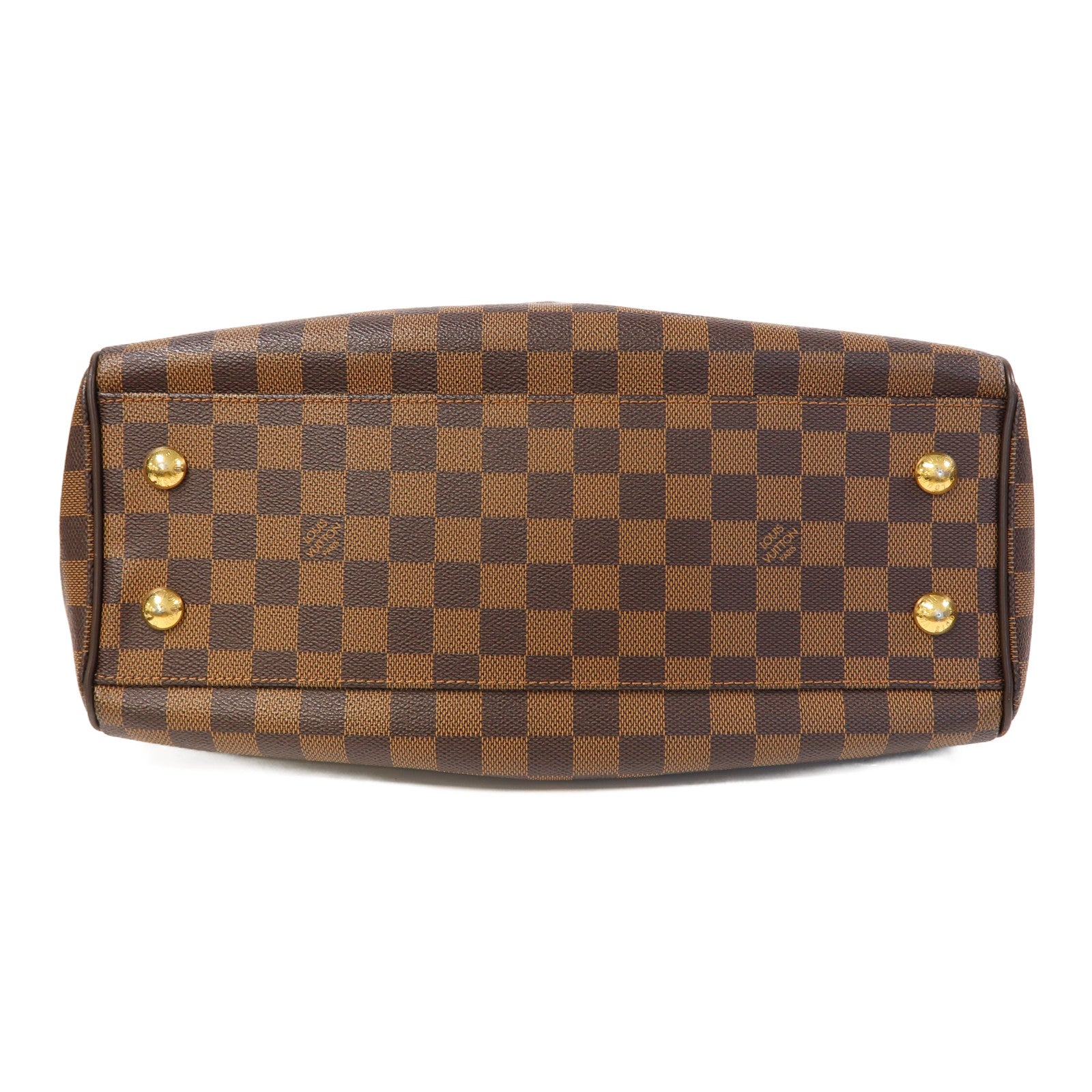 LOUIS VUITTON Damier Trevi PM金扣手挽肩背兩用袋啡色