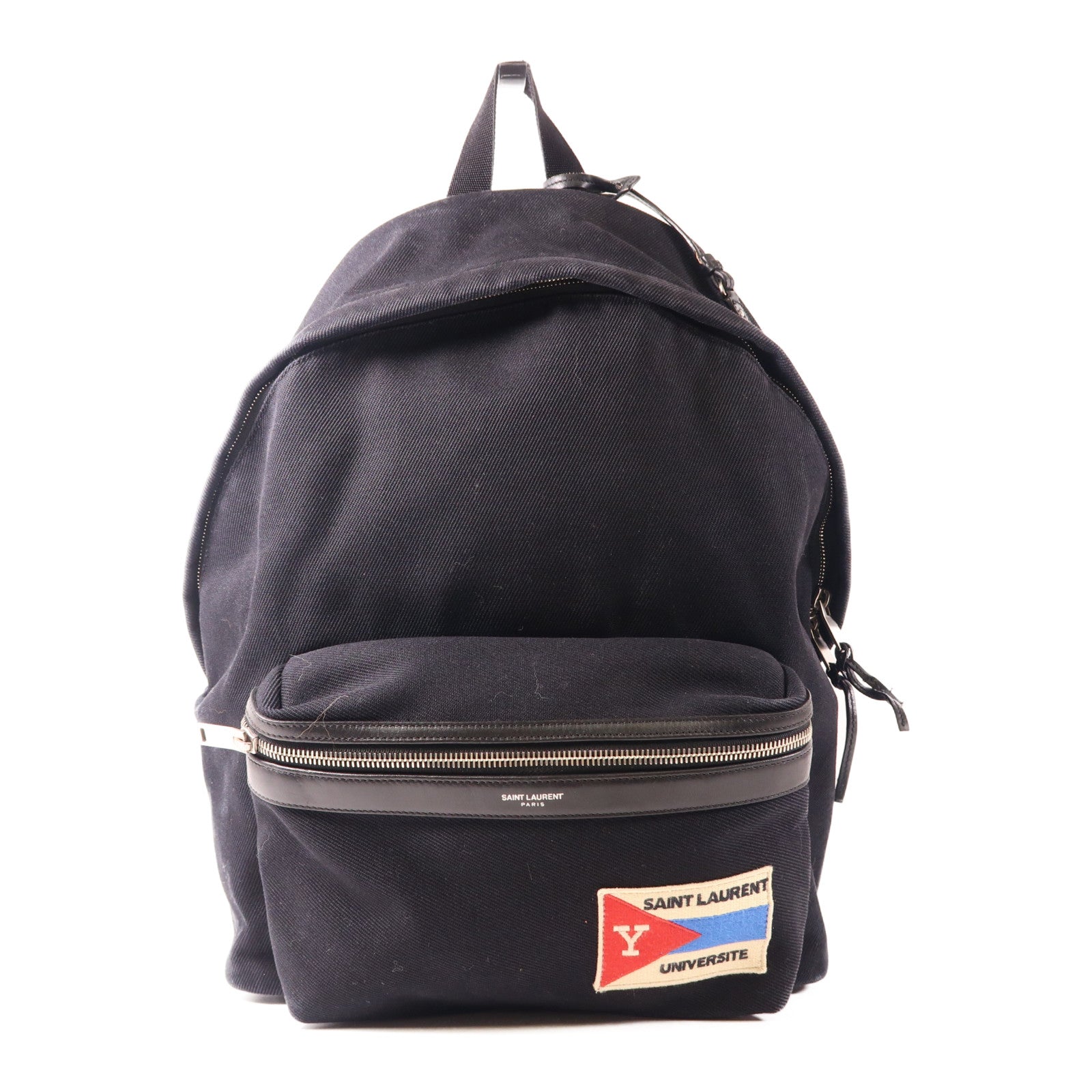 YVES SAINT LAURENT 帆布Backpack銀扣背包