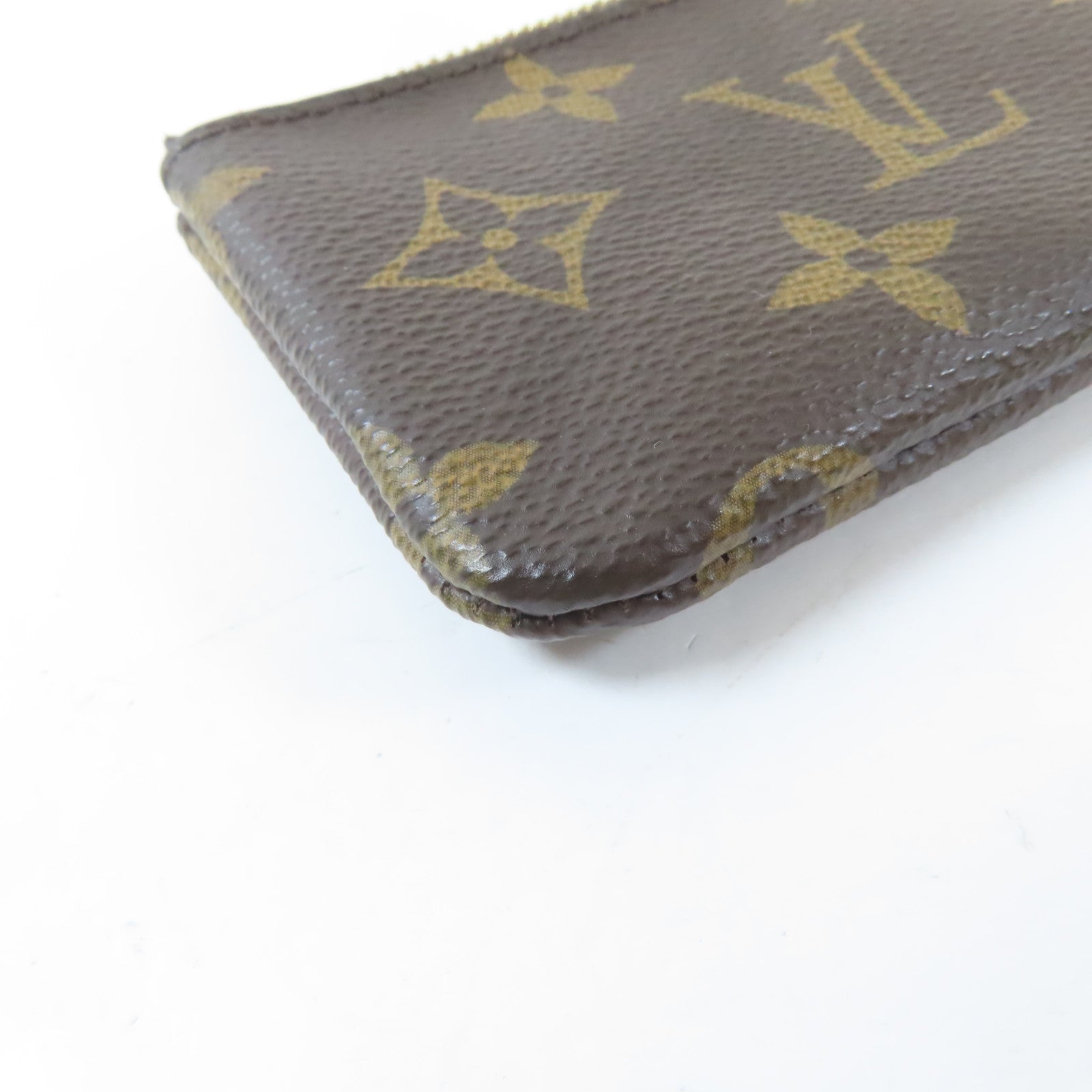 LOUIS VUITTON Monogram Coin Case金扣零錢包啡色