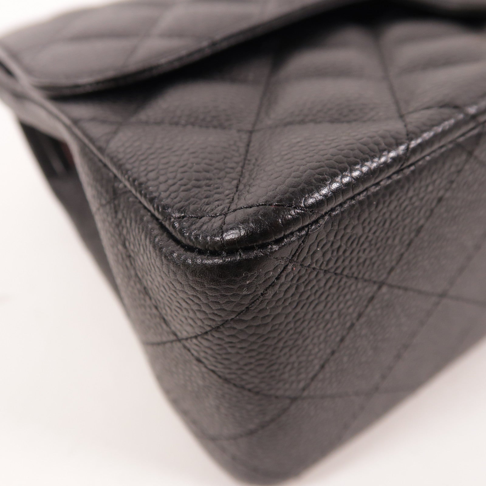 CHANEL 牛皮皮革Large Classic金扣鏈帶肩背袋