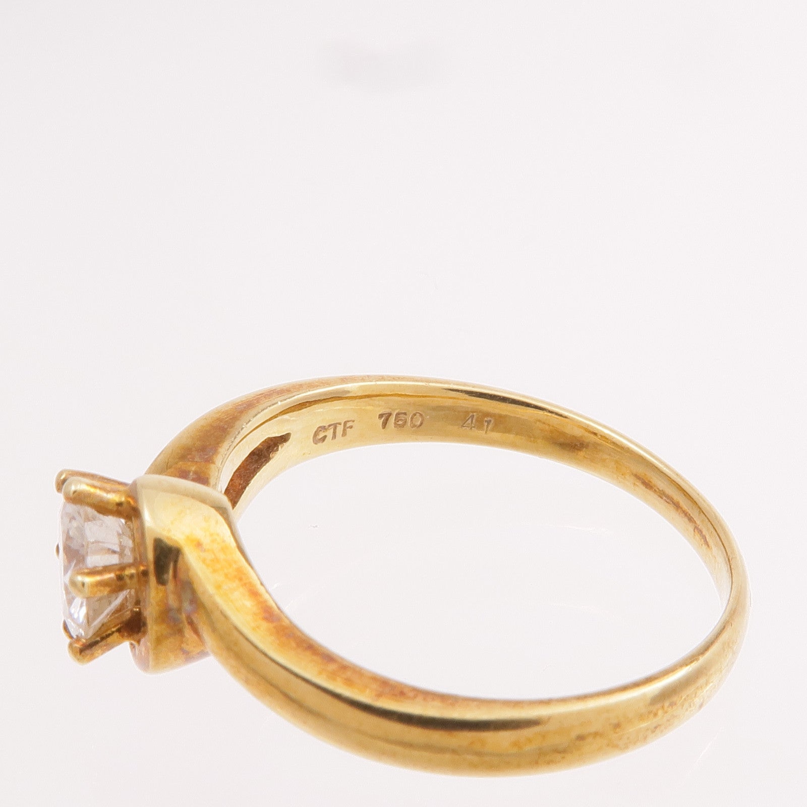 JEWELRY 【激減優惠】18K黃金Diamond Ring鑽石戒指US#5.5