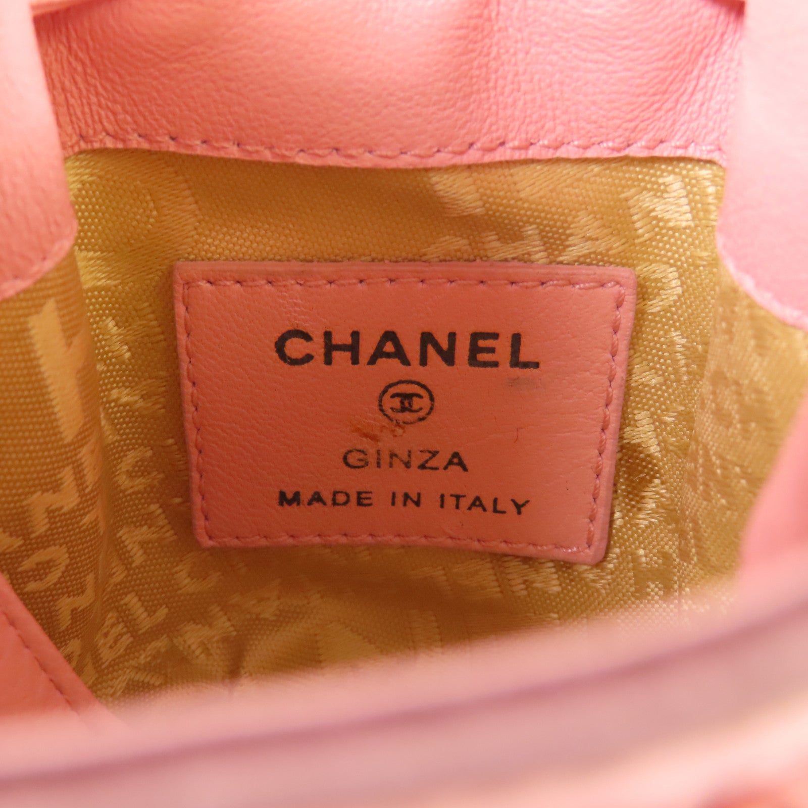 CHANEL 【激減優惠】羊皮皮革Pouch金扣小袋