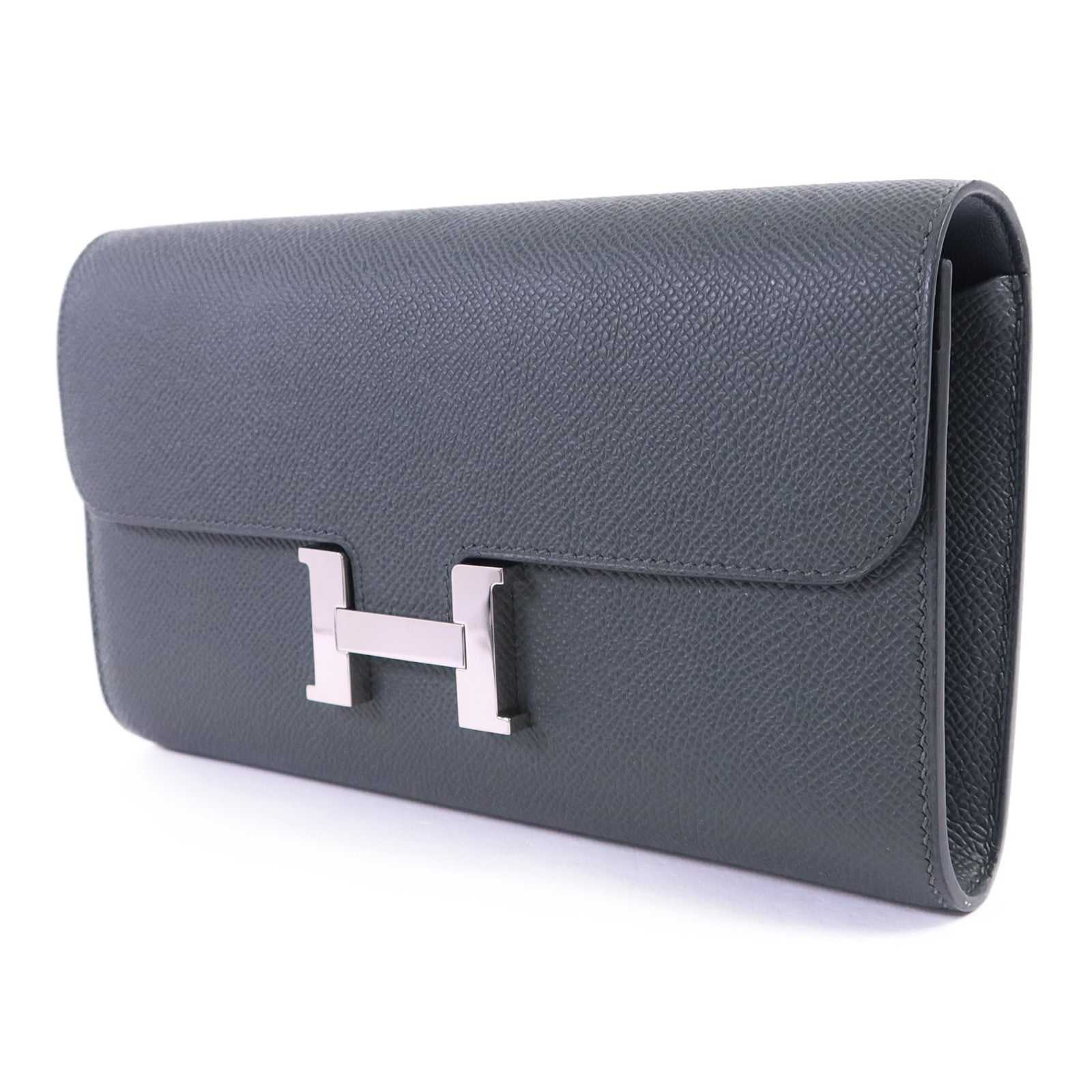 HERMES Epsom皮革Constance To Go銀扣肩背袋