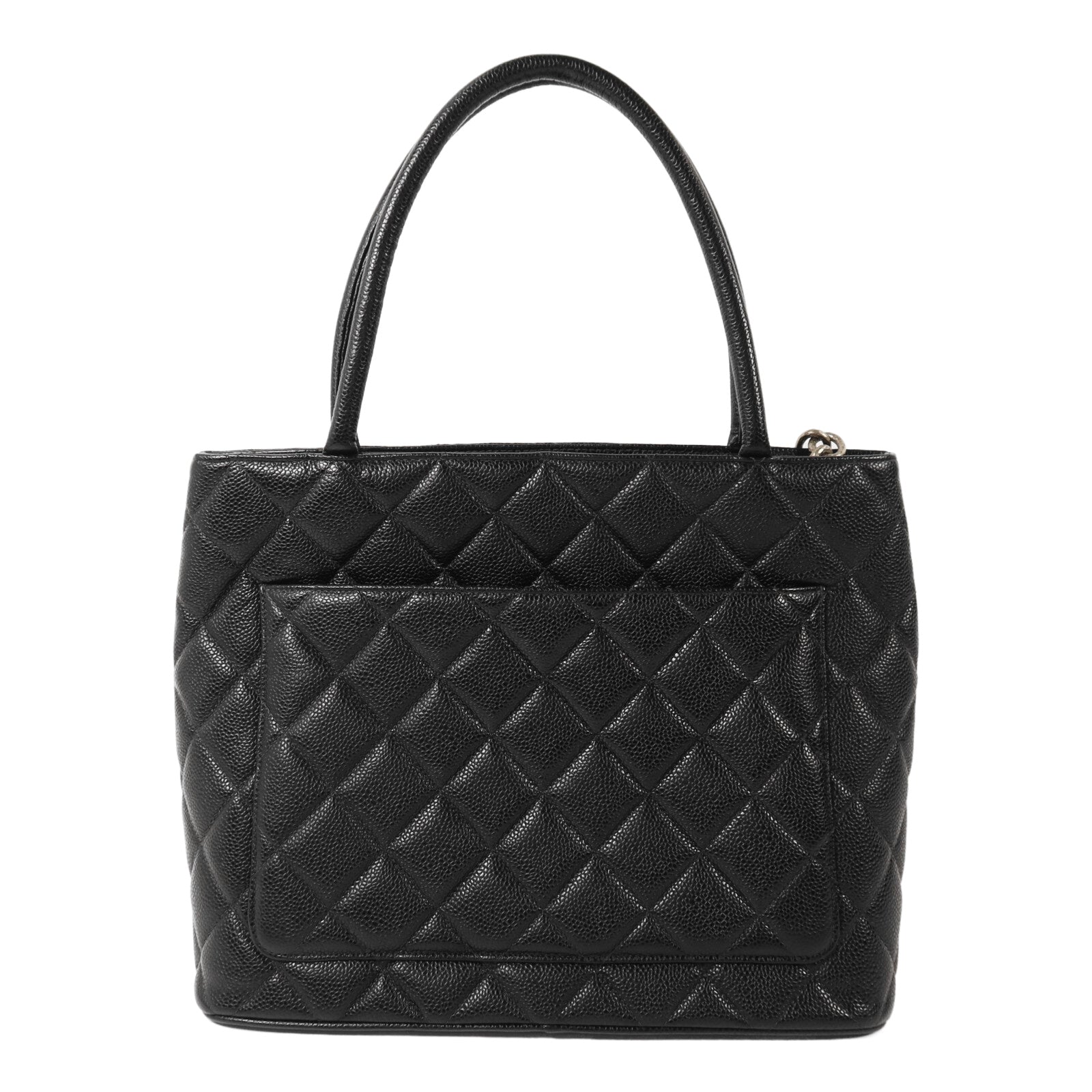 CHANEL 牛皮皮革Matelasse銀扣肩背袋