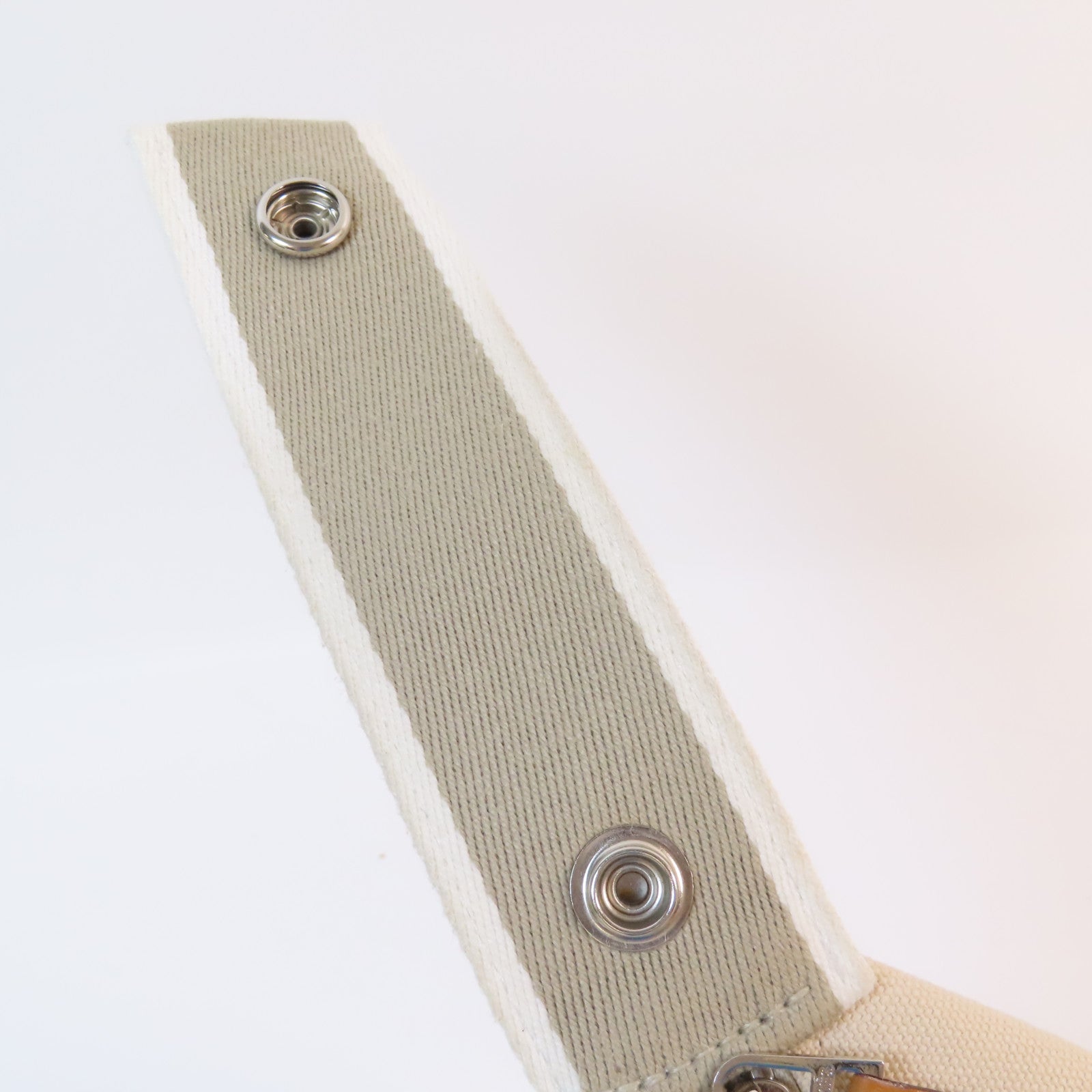 HERMES 帆布Bride A Brac銀扣手挽袋Nata