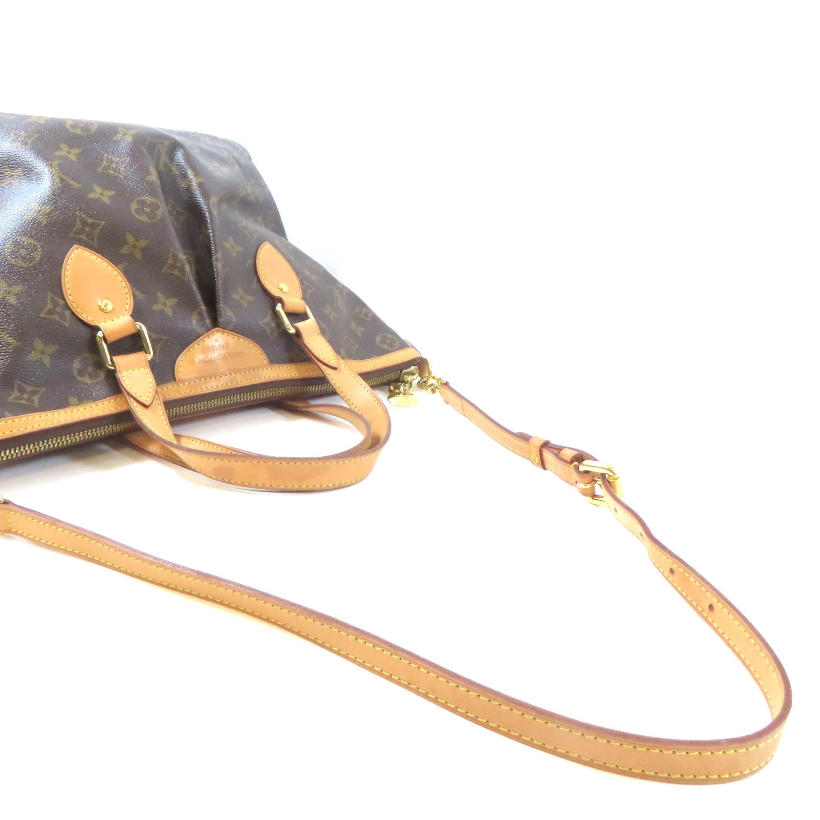 LOUIS VUITTON Monogram Palermo PM金扣手挽肩背兩用袋啡色