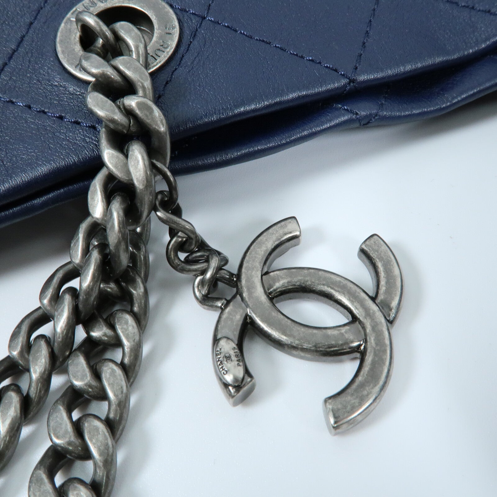 CHANEL 牛皮皮革Shoulder Bag鏈帶手挽肩背兩用袋
