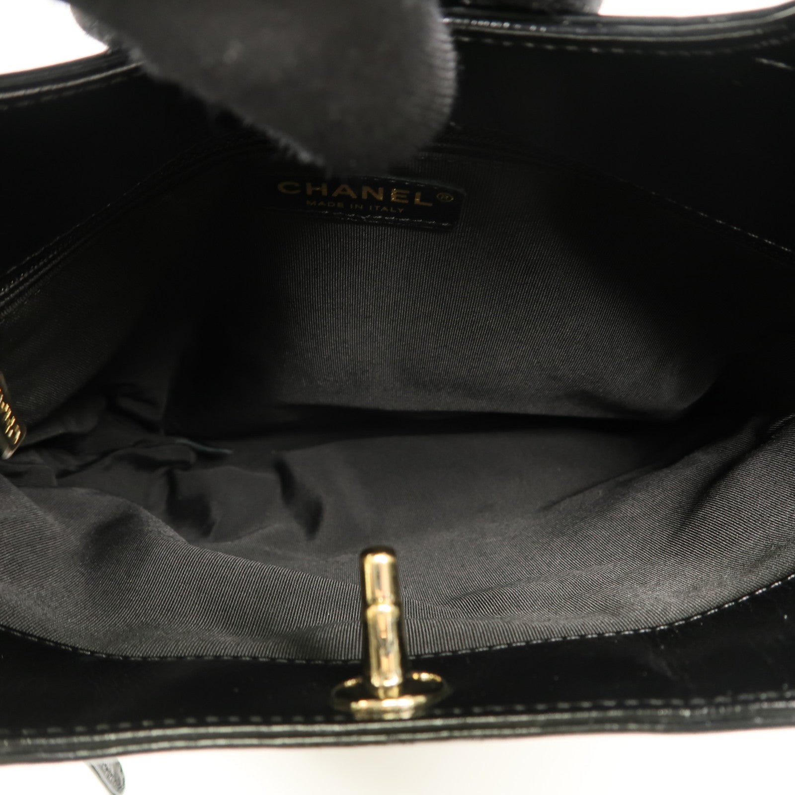 CHANEL 帆布/牛皮皮革Hand Bag金扣手挽袋