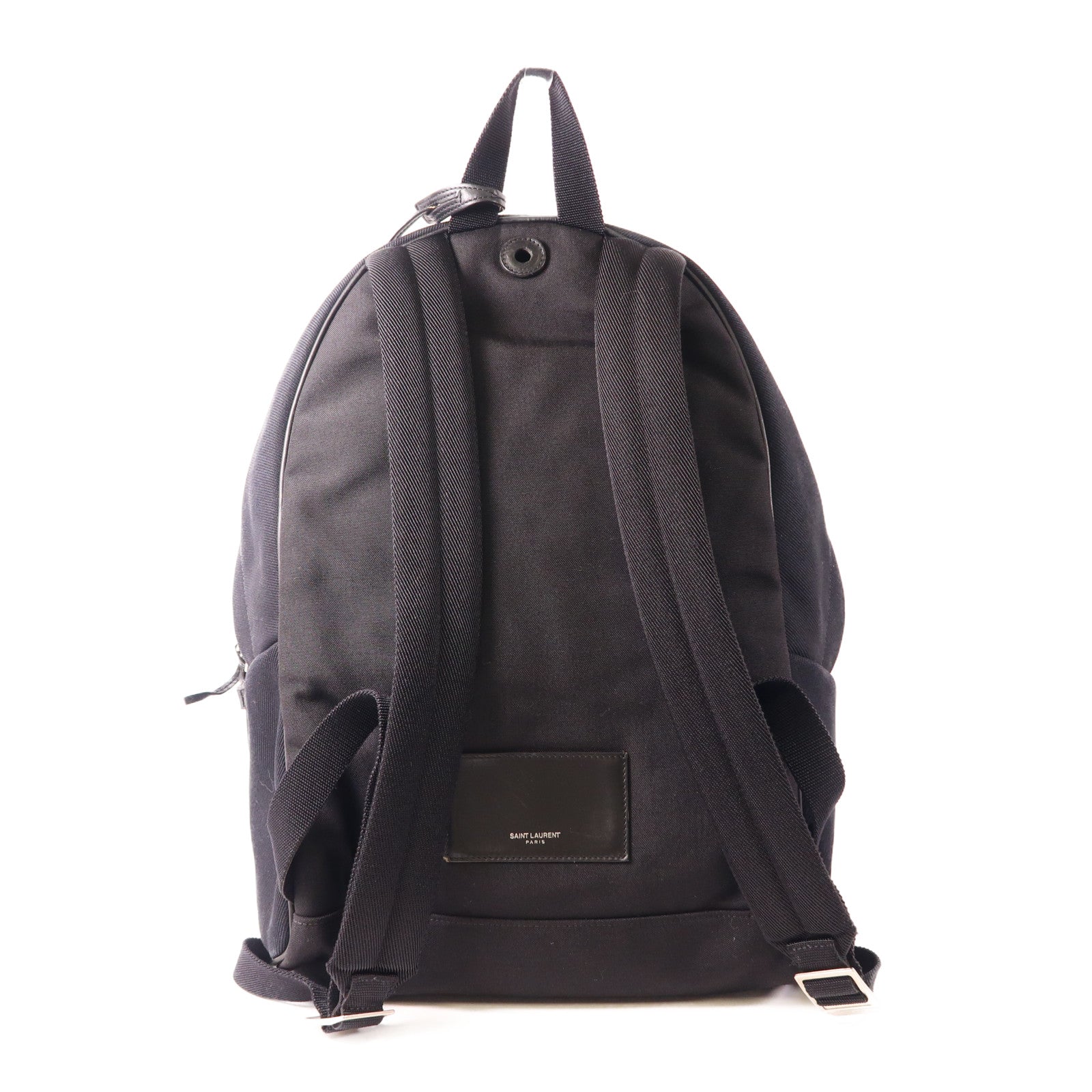 YVES SAINT LAURENT 帆布Backpack銀扣背包