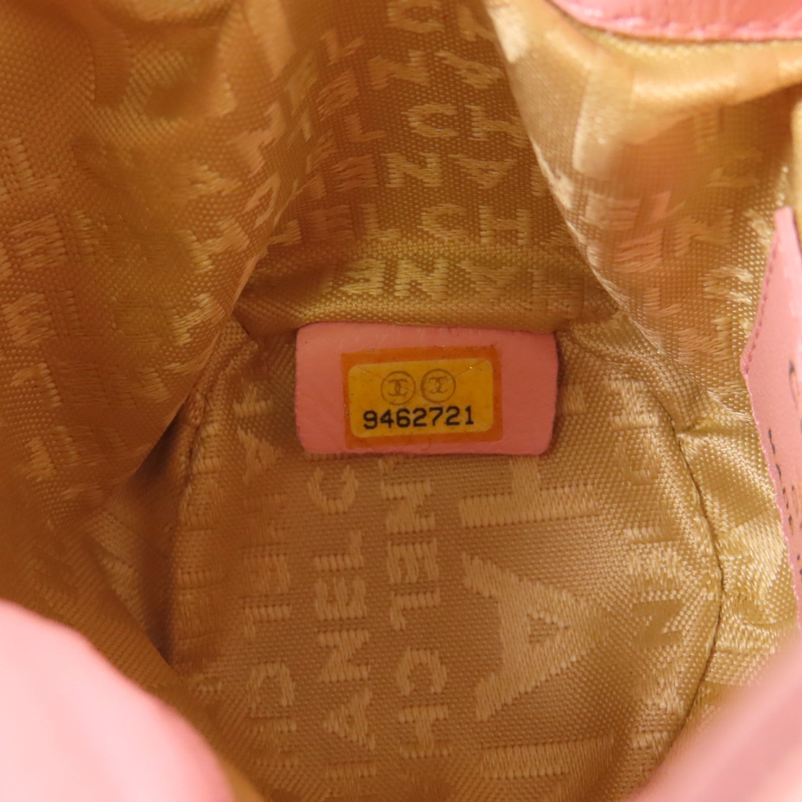 CHANEL CC GHW Pouch Lambskin Leather Pink