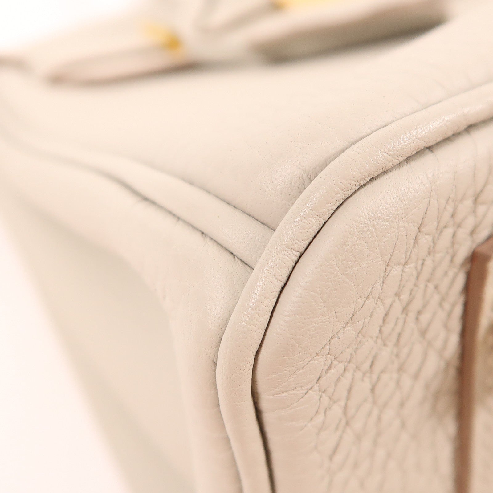 HERMES Togo皮革Birkin 25金扣手挽袋Gris Perle淺灰色