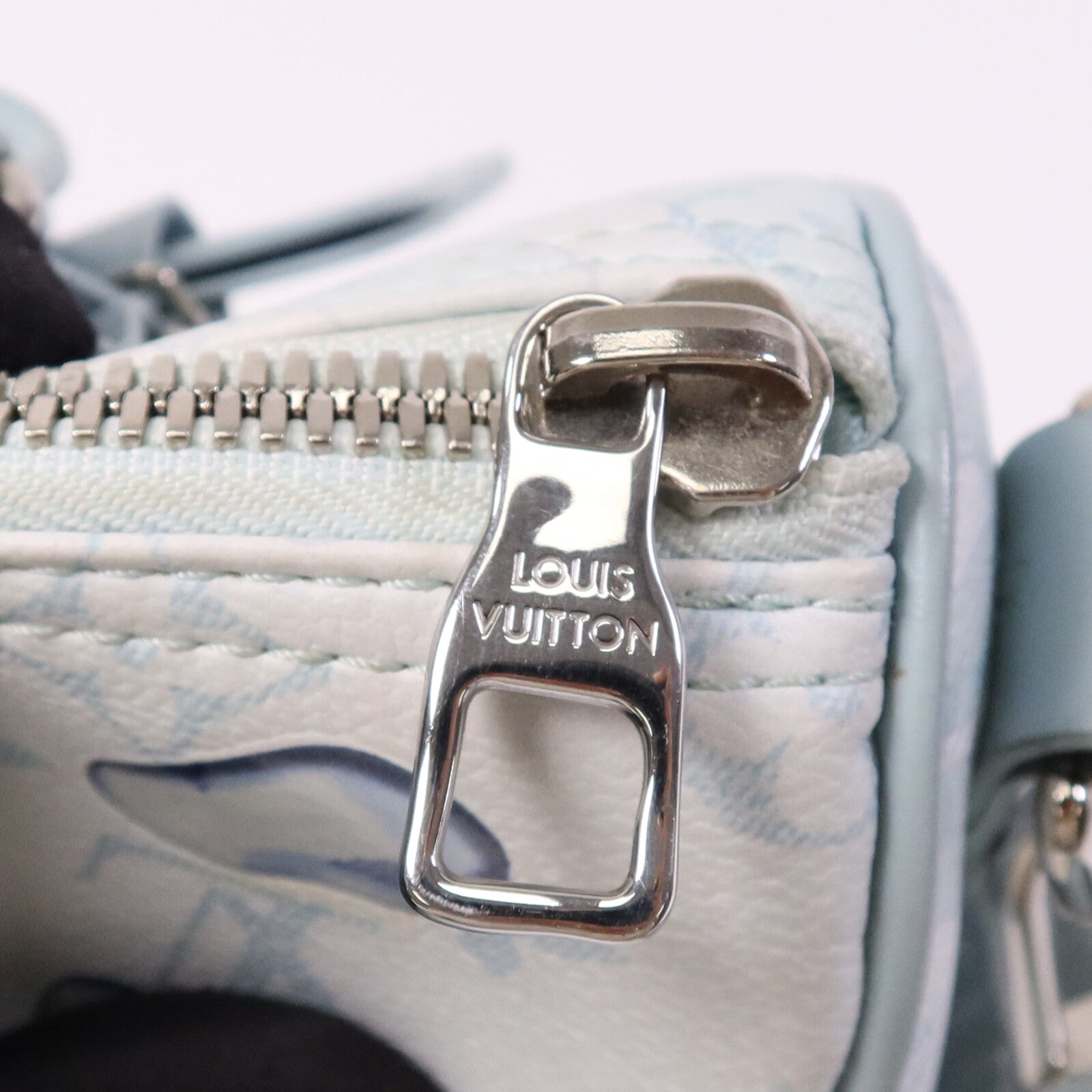 LOUIS VUITTON Monogram Aquagarden Keepall Bandouliere 25銀扣手挽肩背兩用袋