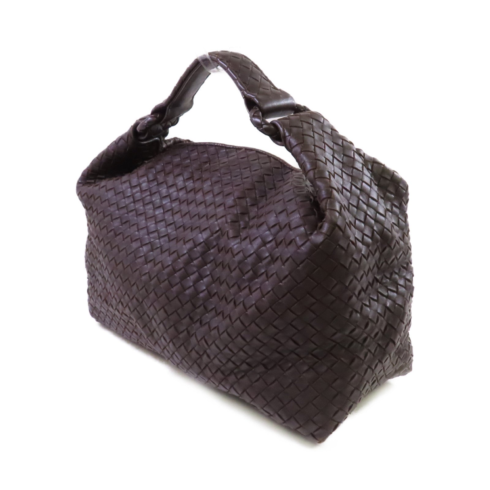 BOTTEGA VENETA 織紋皮革Hand Bag手挽袋啡色