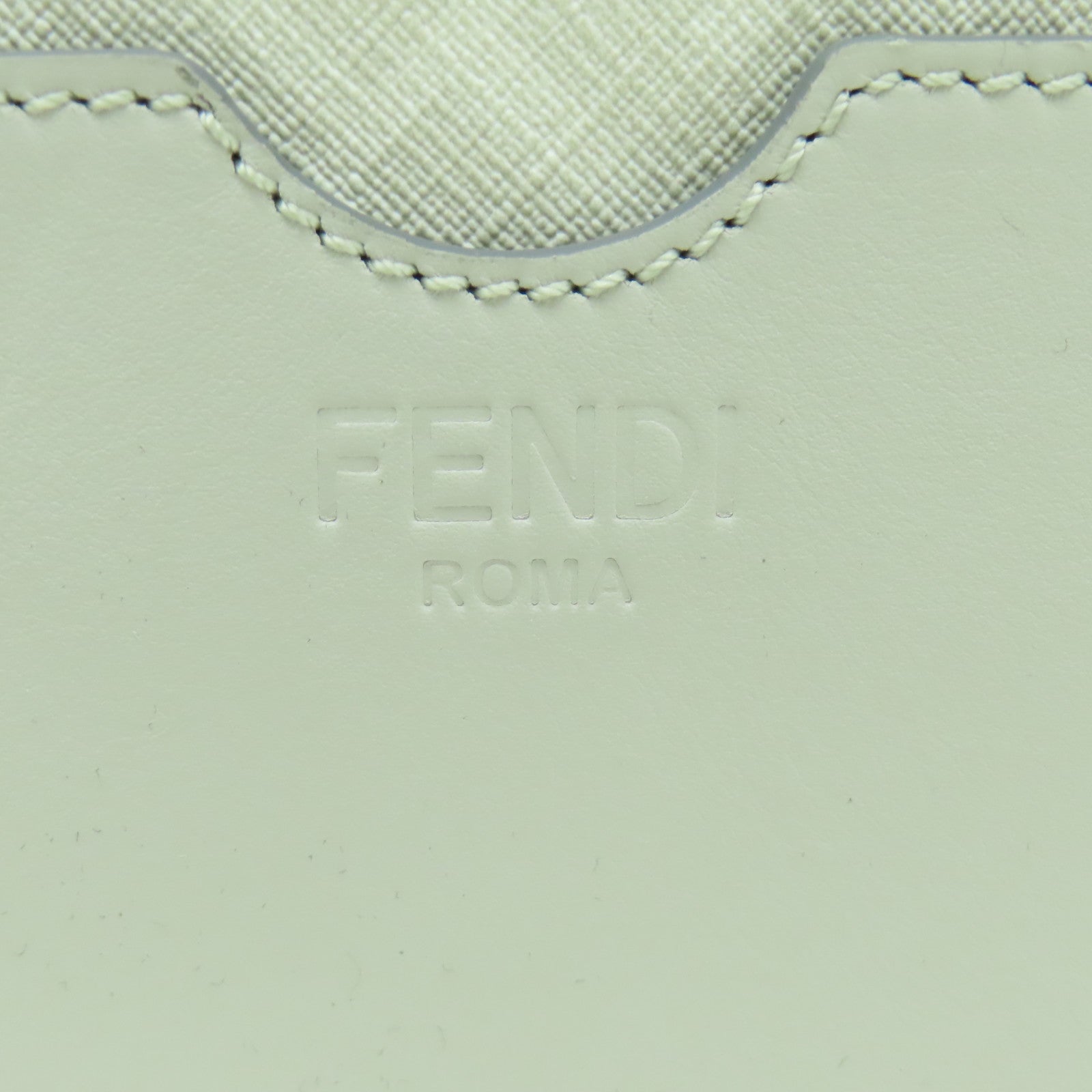 FENDI 【激減優惠】羊皮皮革Shoulder Bag銀扣肩背袋灰色