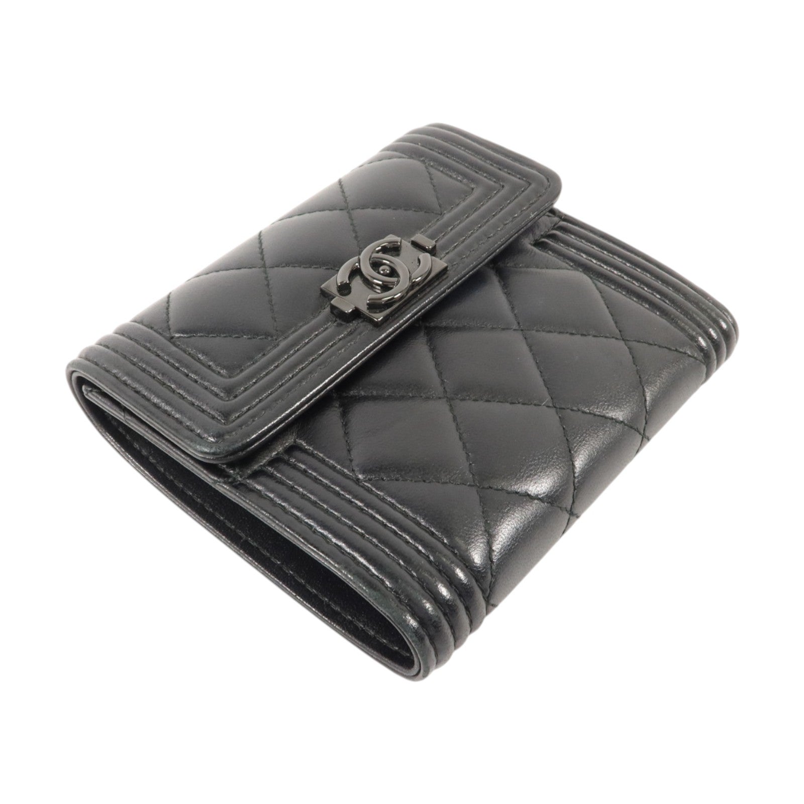 CHANEL 羊皮皮革Boy Chanel Flap Wallet錢包