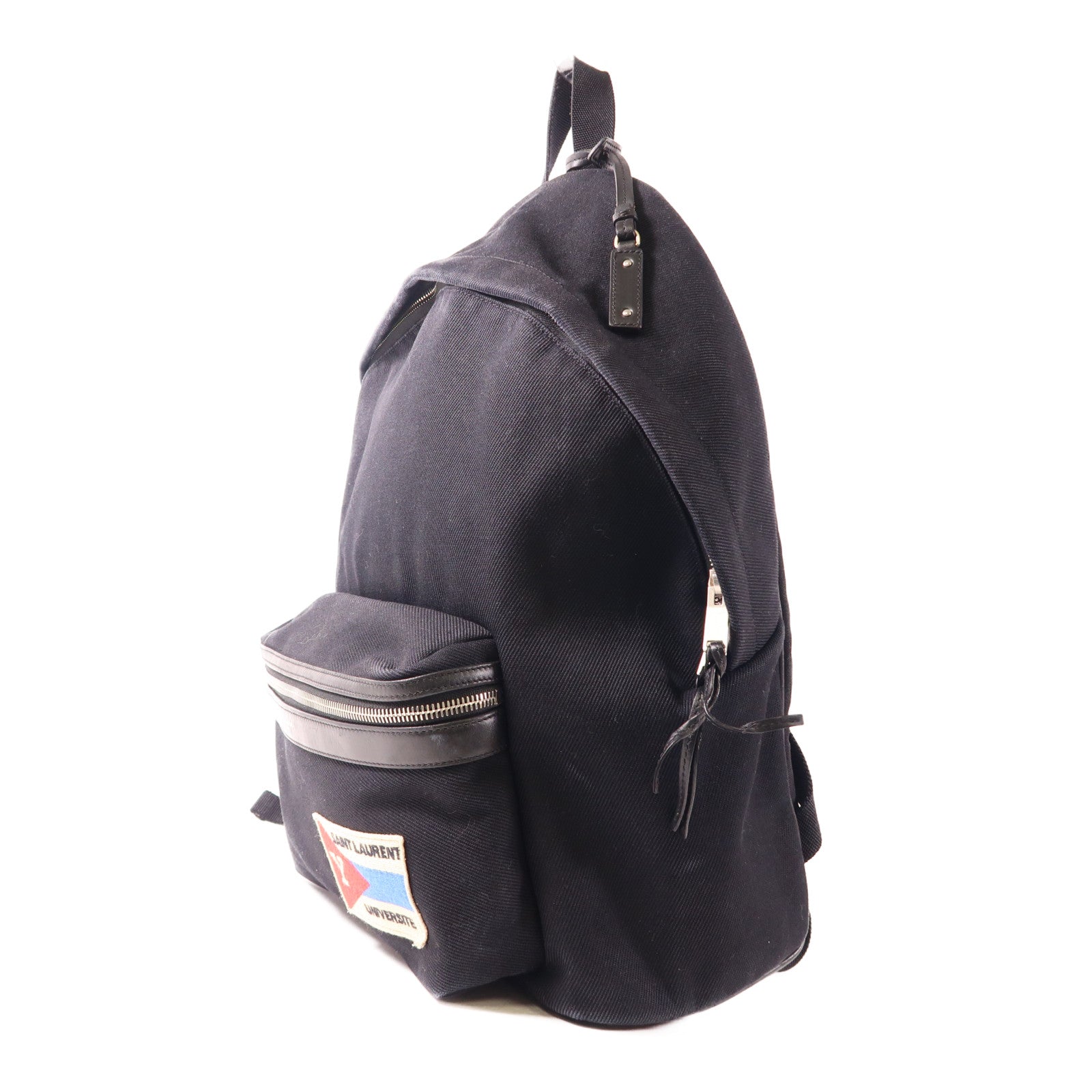 YVES SAINT LAURENT 帆布Backpack銀扣背包