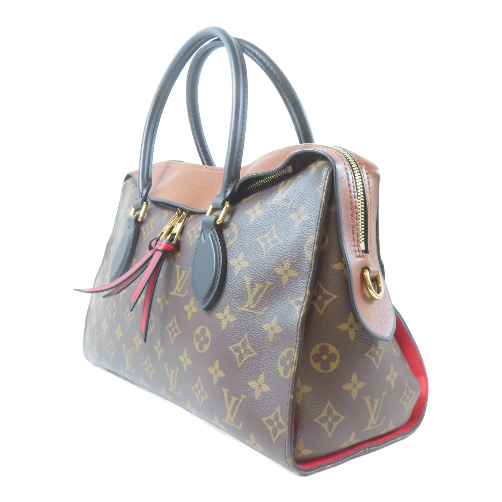 LOUIS VUITTON Monogram Tuileries金扣手挽肩背兩用袋啡色